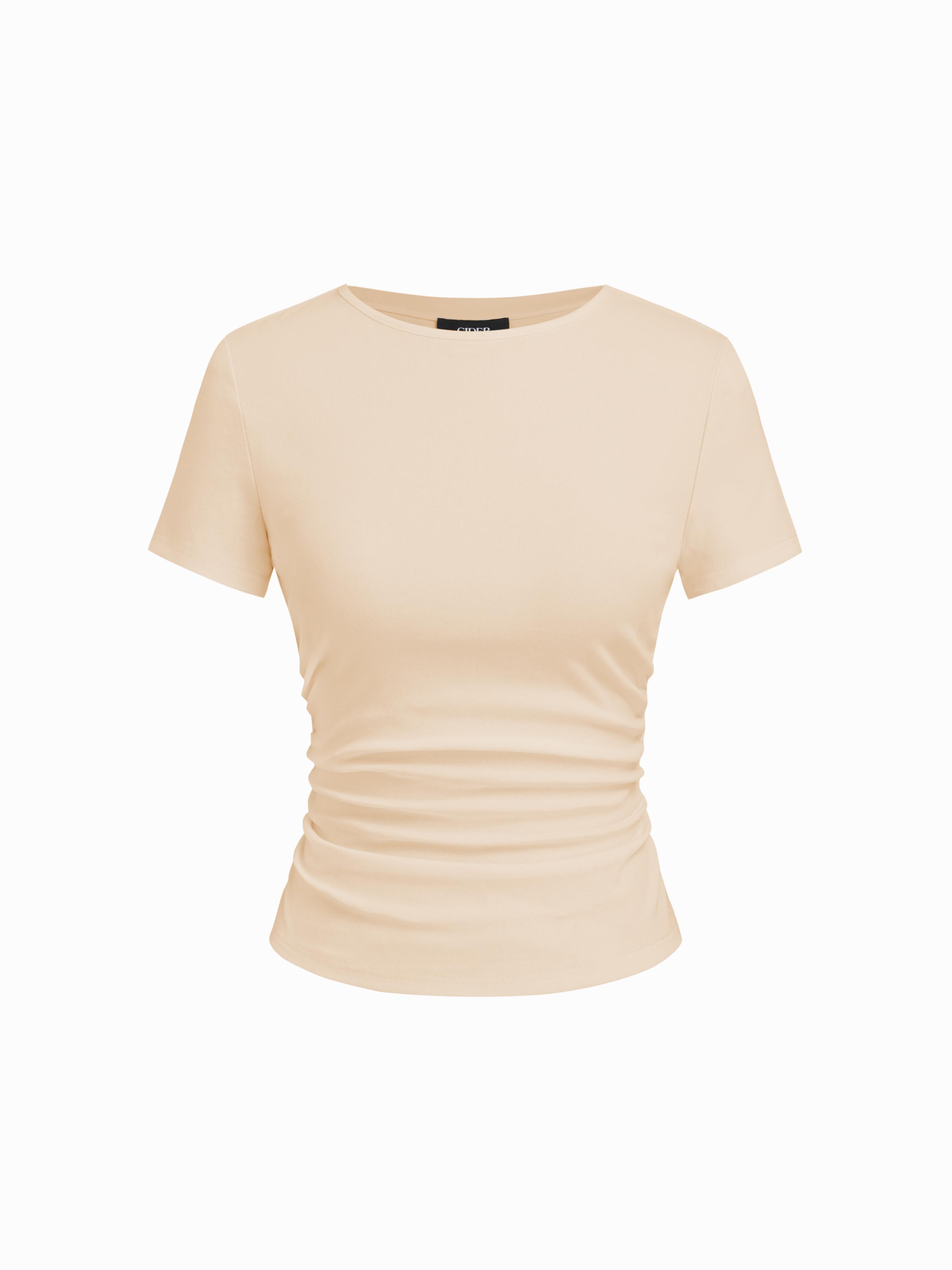 Camiseta infantil de mezcla de algodón con acanaladuras by CIDER