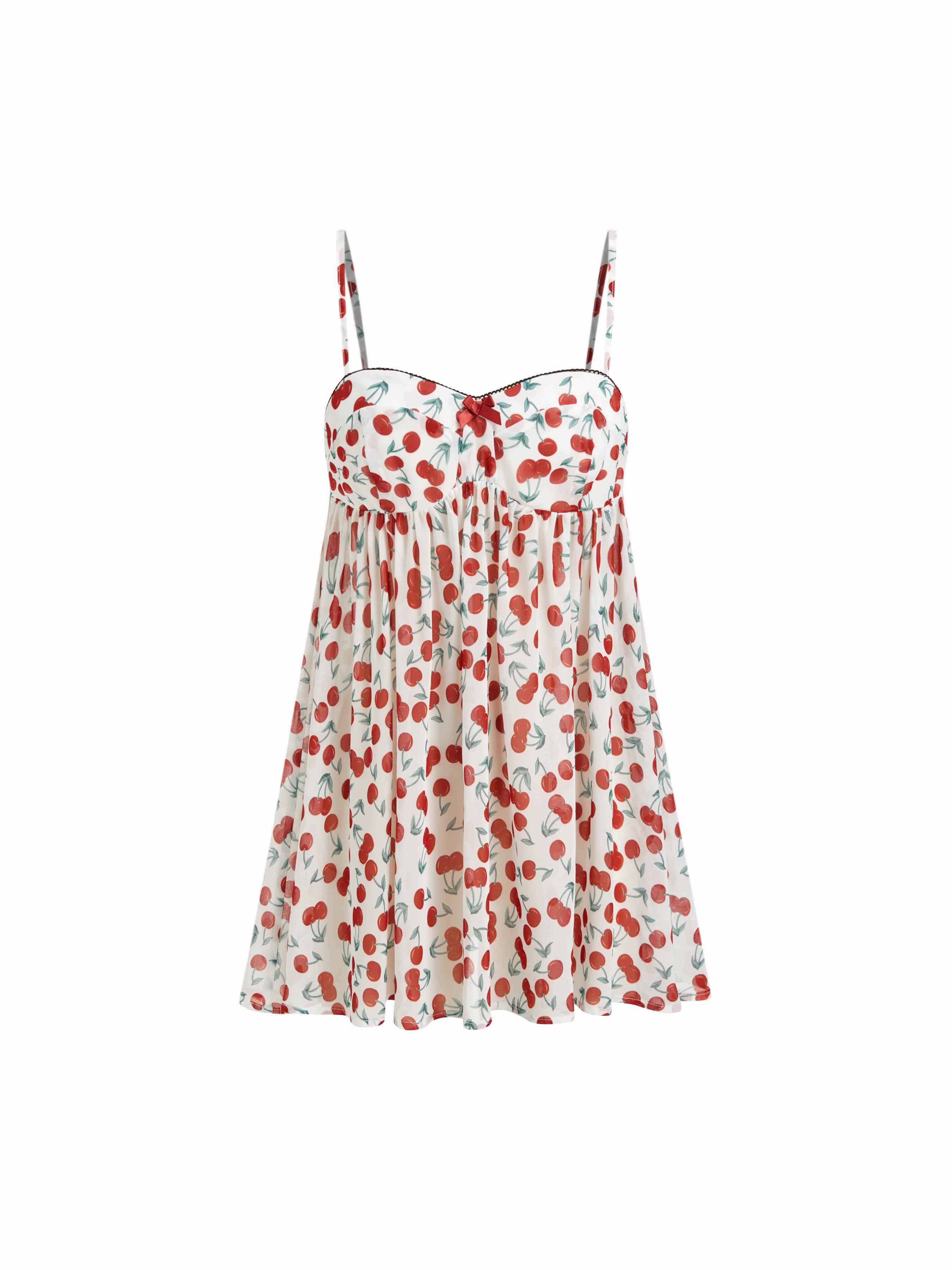 Chiffon Leopard Bowknot Oversized Mini Nightdress by CIDER