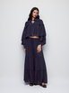 Chiffon Ruffled Tie Front Oversized Top & Mid Rise Drawstring Wide Leg Trousers Set by CIDER