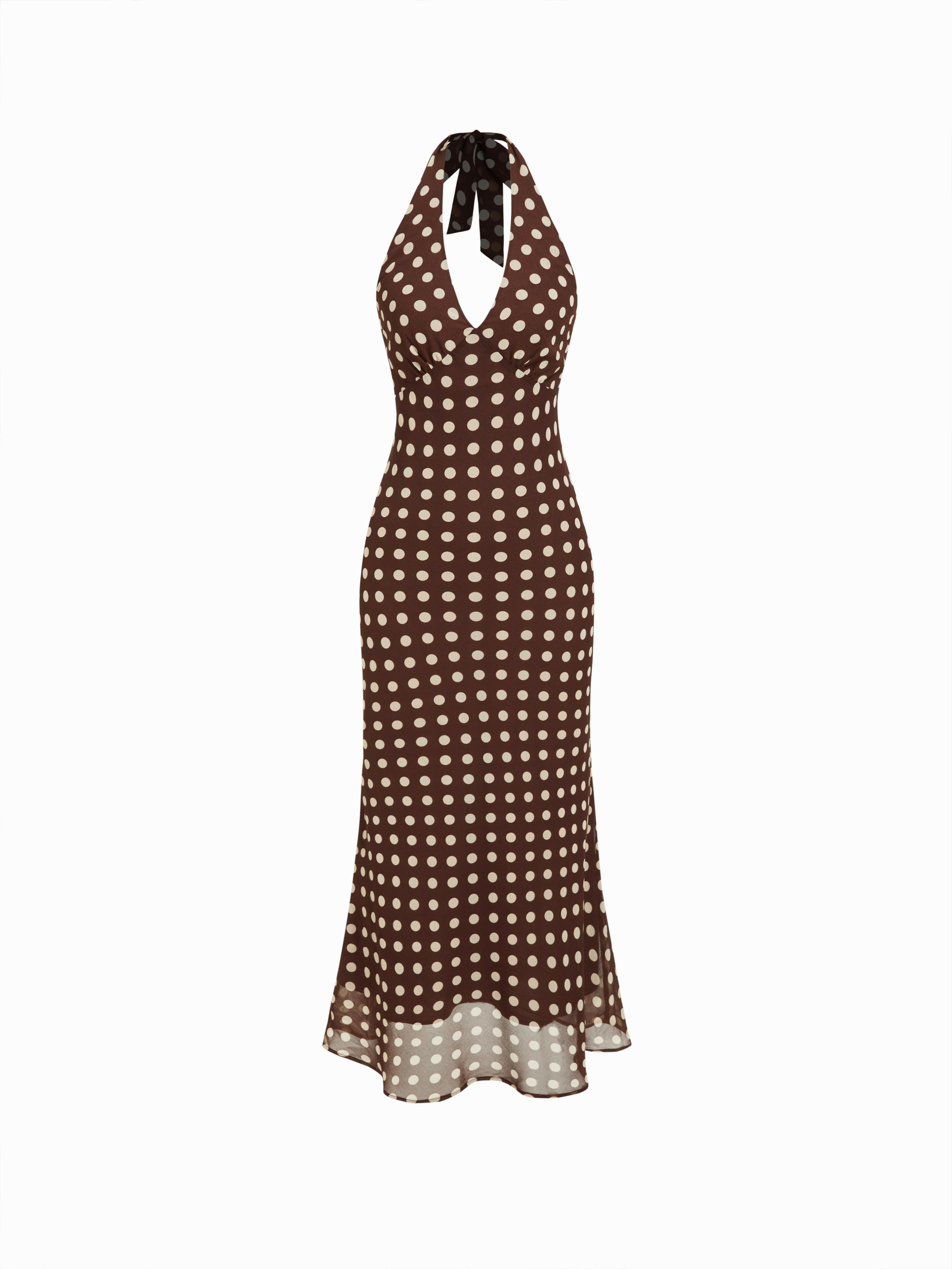 Chiffon Sweetheart Floral Backless Tie Back Mermaid Maxi Dress by CIDER