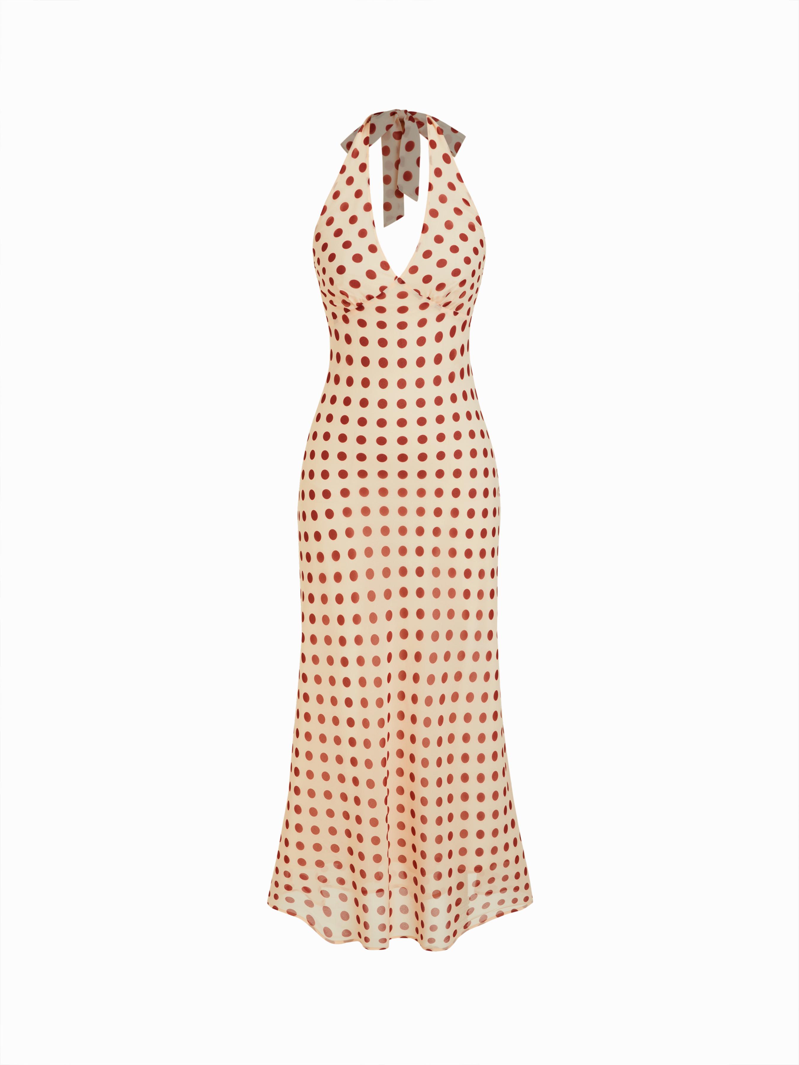 Chiffon Sweetheart Floral Backless Tie Back Mermaid Maxi Dress by CIDER