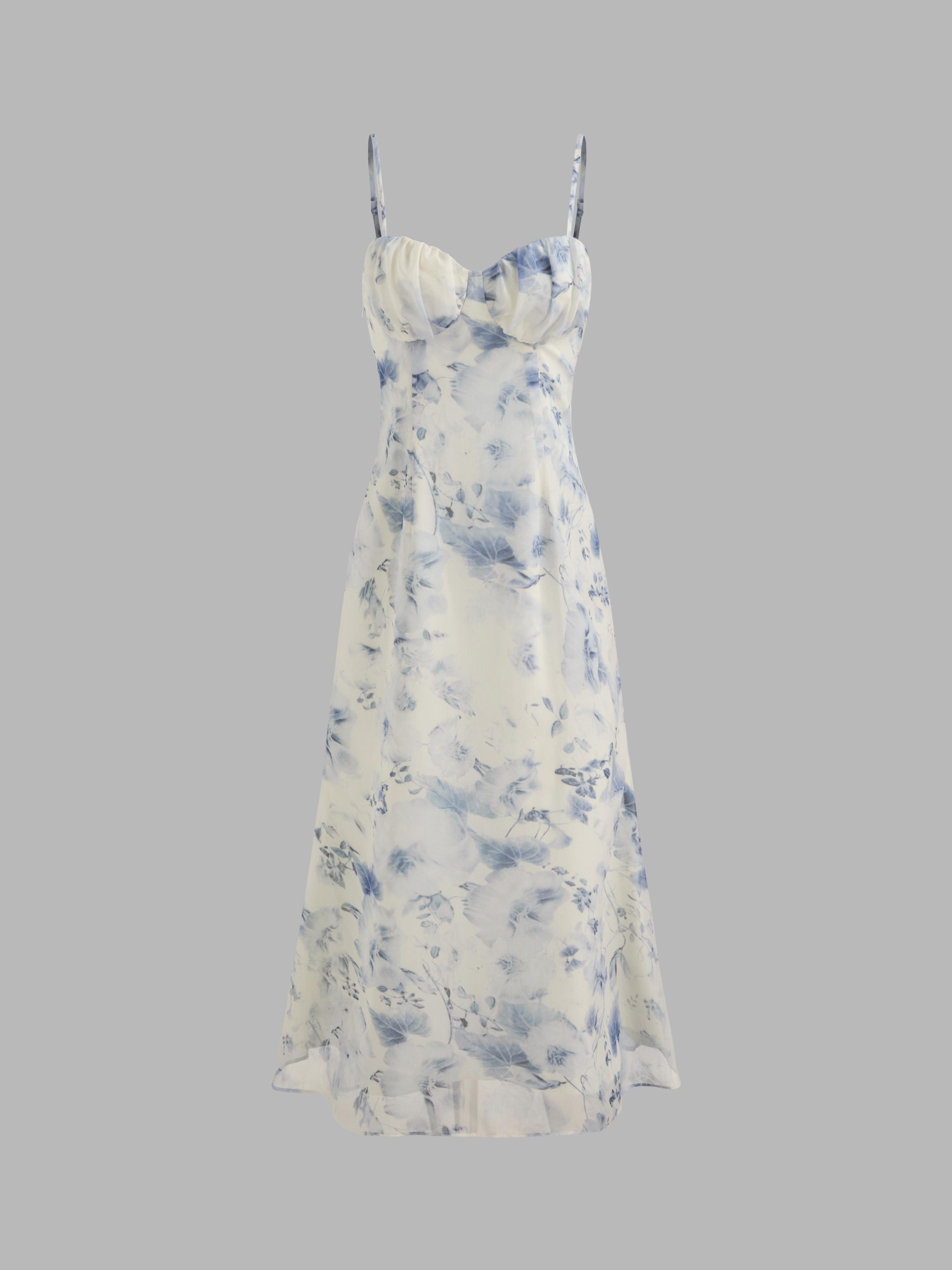 Chiffon Sweetheart Floral Cami Maxi Dress by CIDER