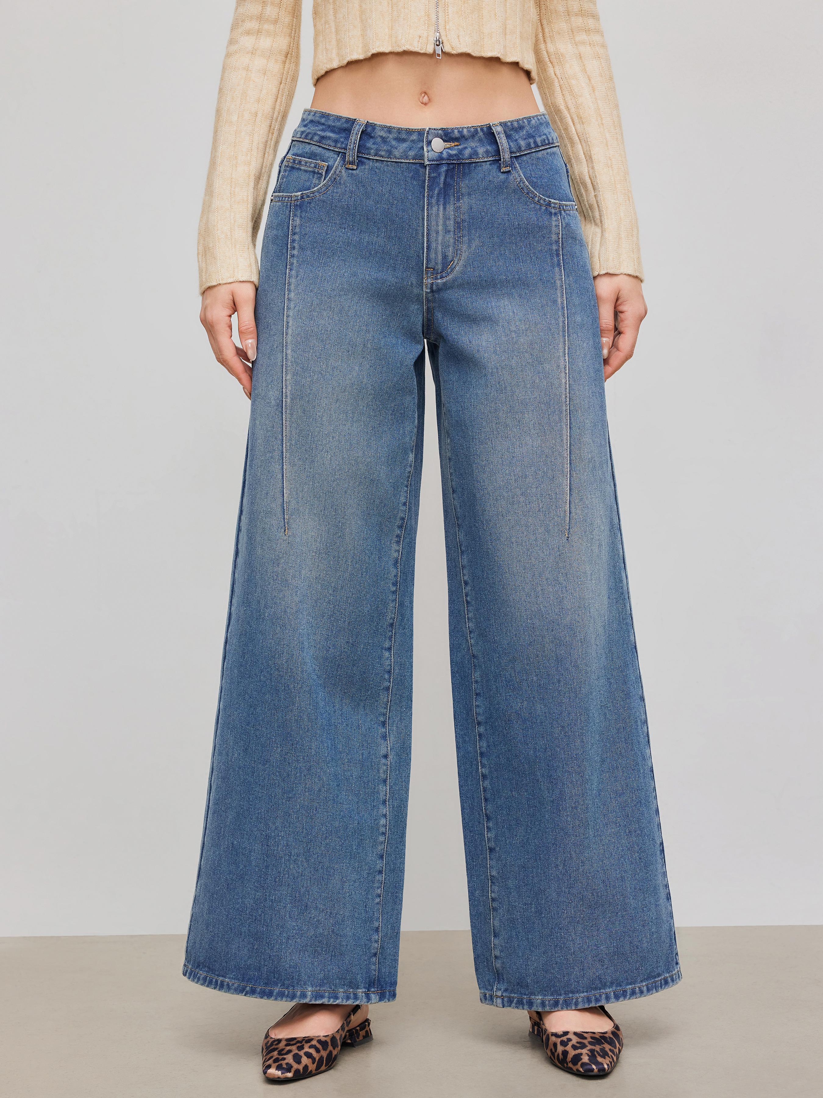 Cider Denim Low Rise Baggy Jeans by CIDER