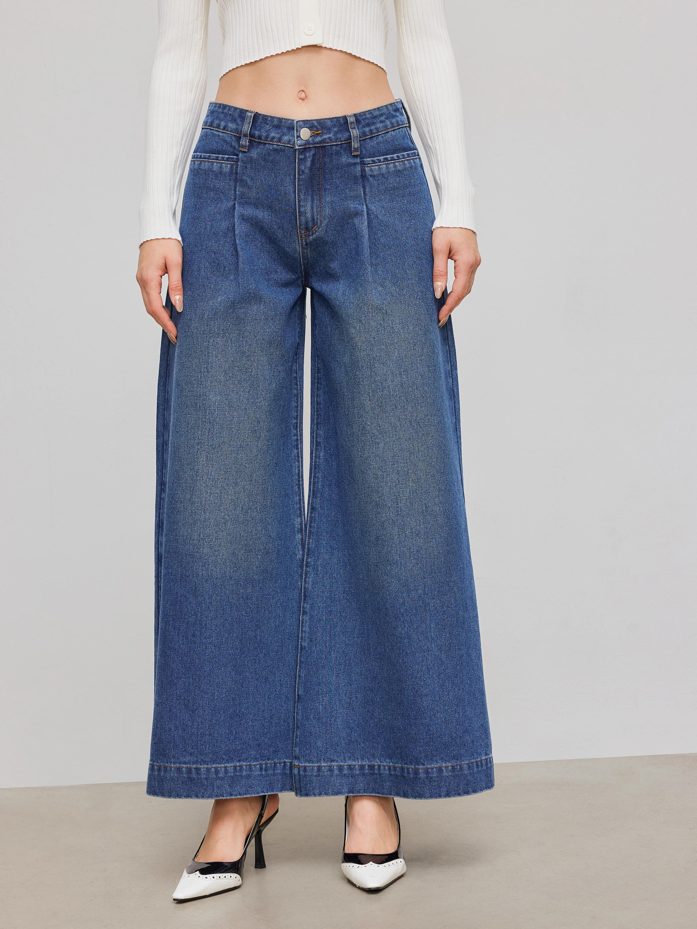 Cider Denim Low Rise Pocket Baggy Jeans by CIDER