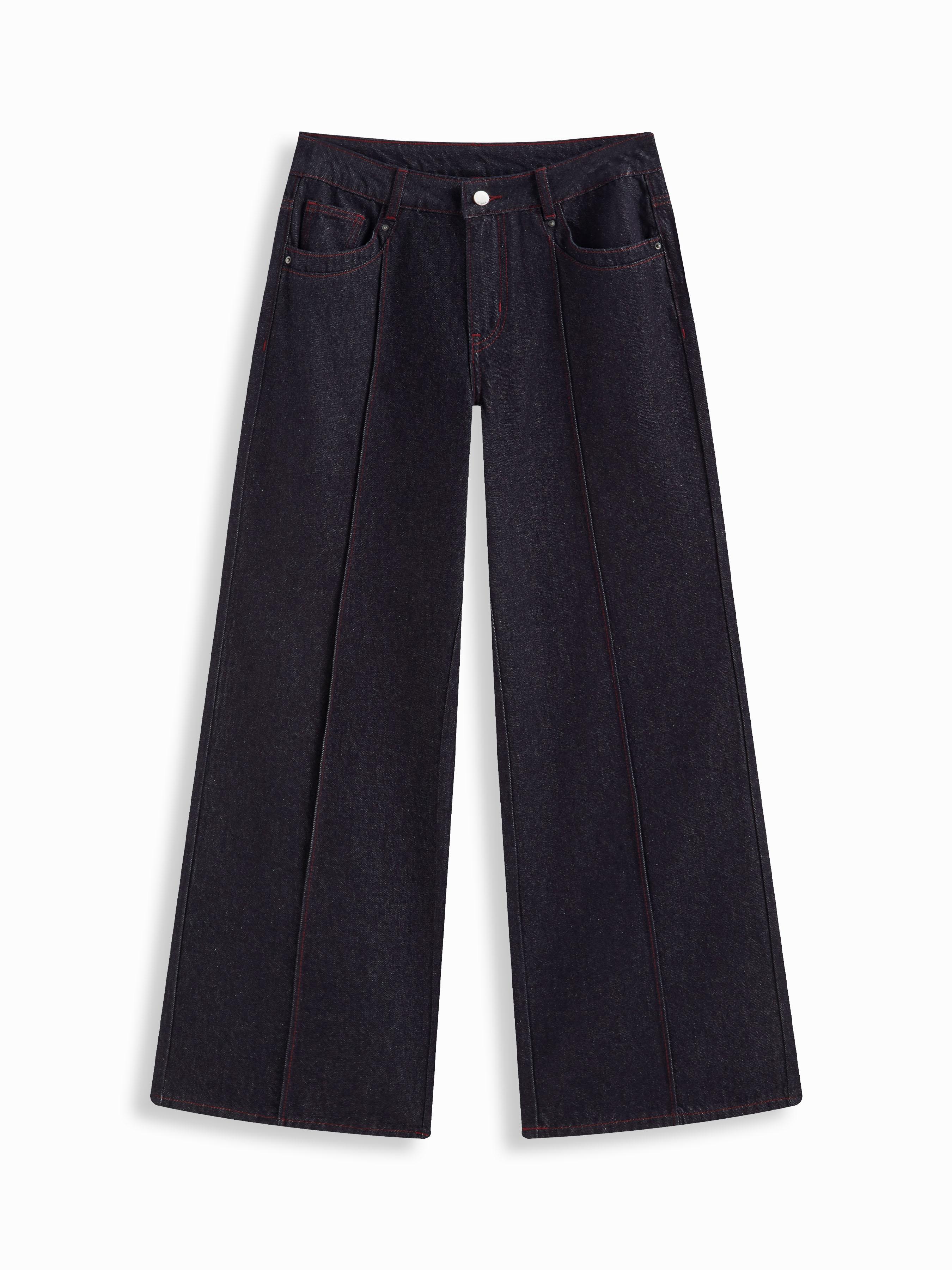 Cider Denim Low Rise Straight Leg Jeans by CIDER