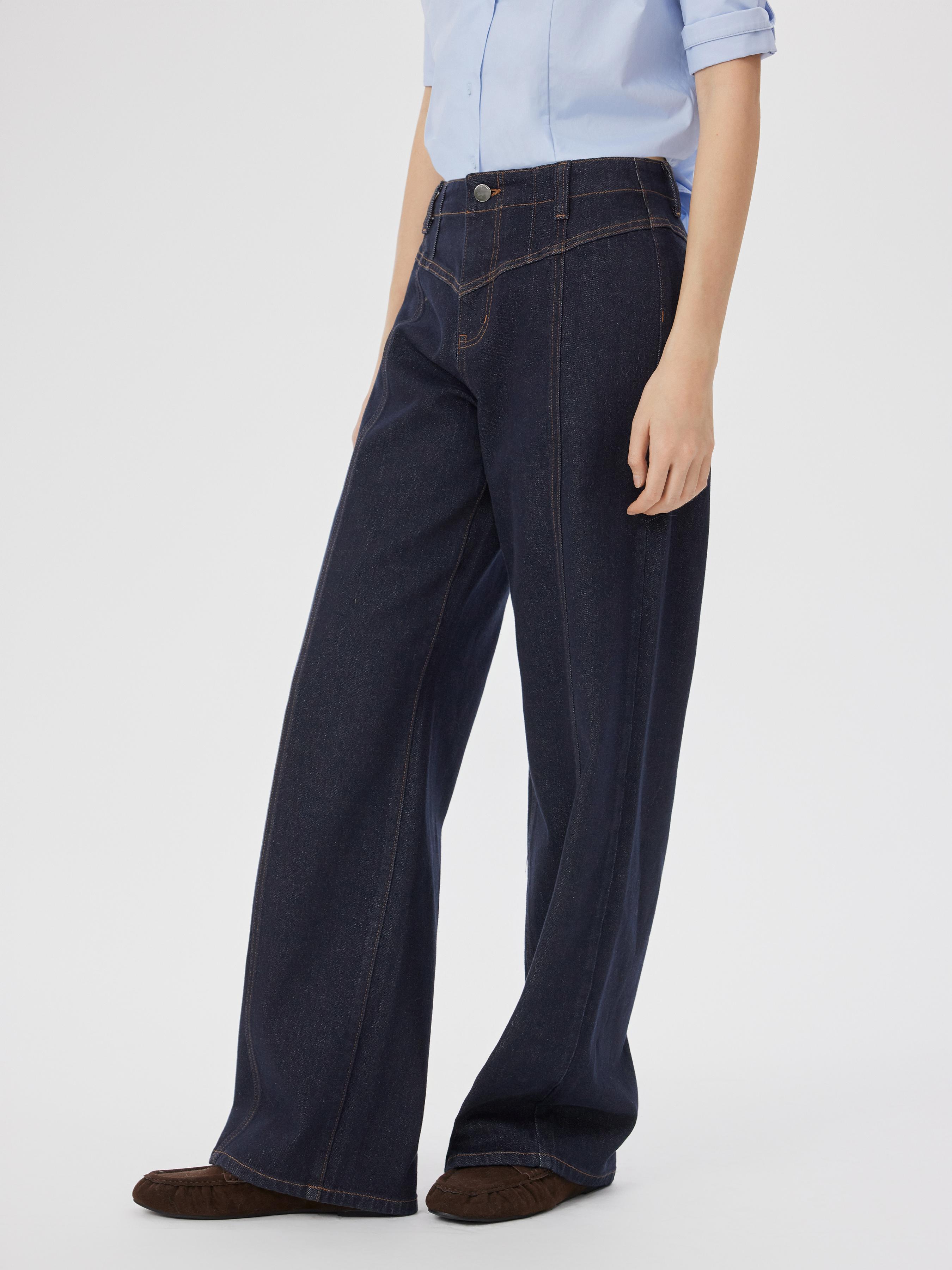 Cider Denim Mid Rise Wide Leg Jeans by CIDER