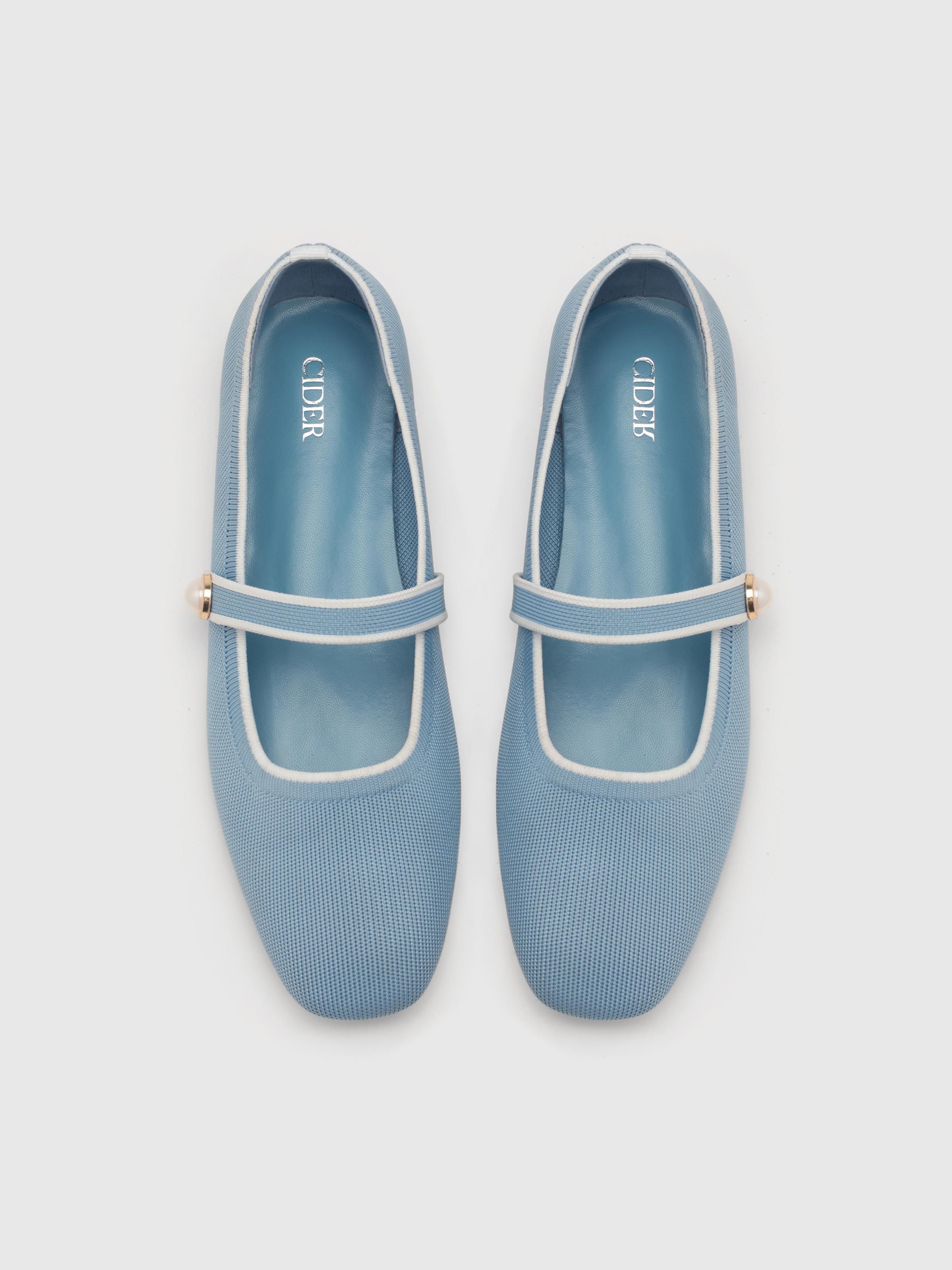 Classic Faux Pearl Mary Jane Ballet Flats by CIDER