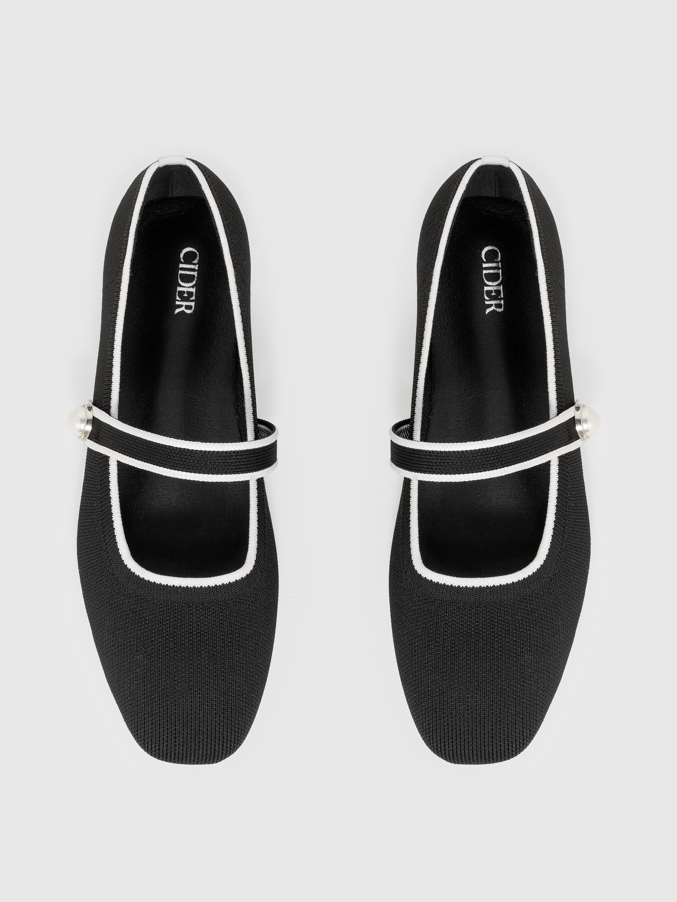 Classic Faux Pearl Mary Jane Ballet Flats by CIDER