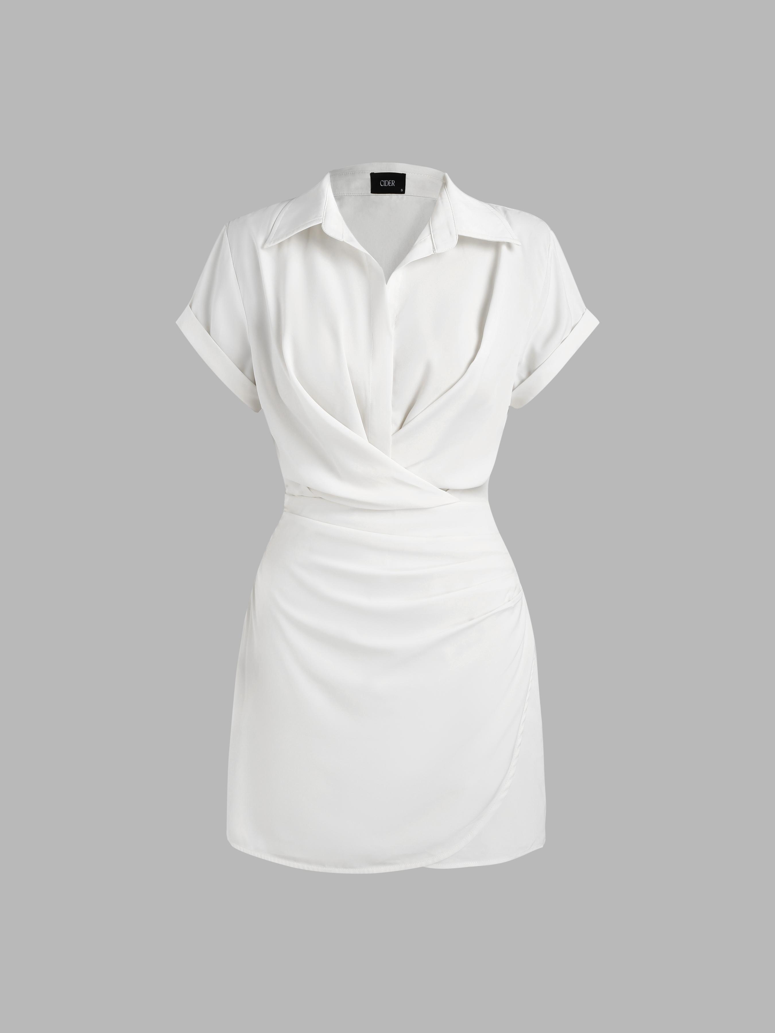 Collar Wrap Buckle Mini Dress by CIDER