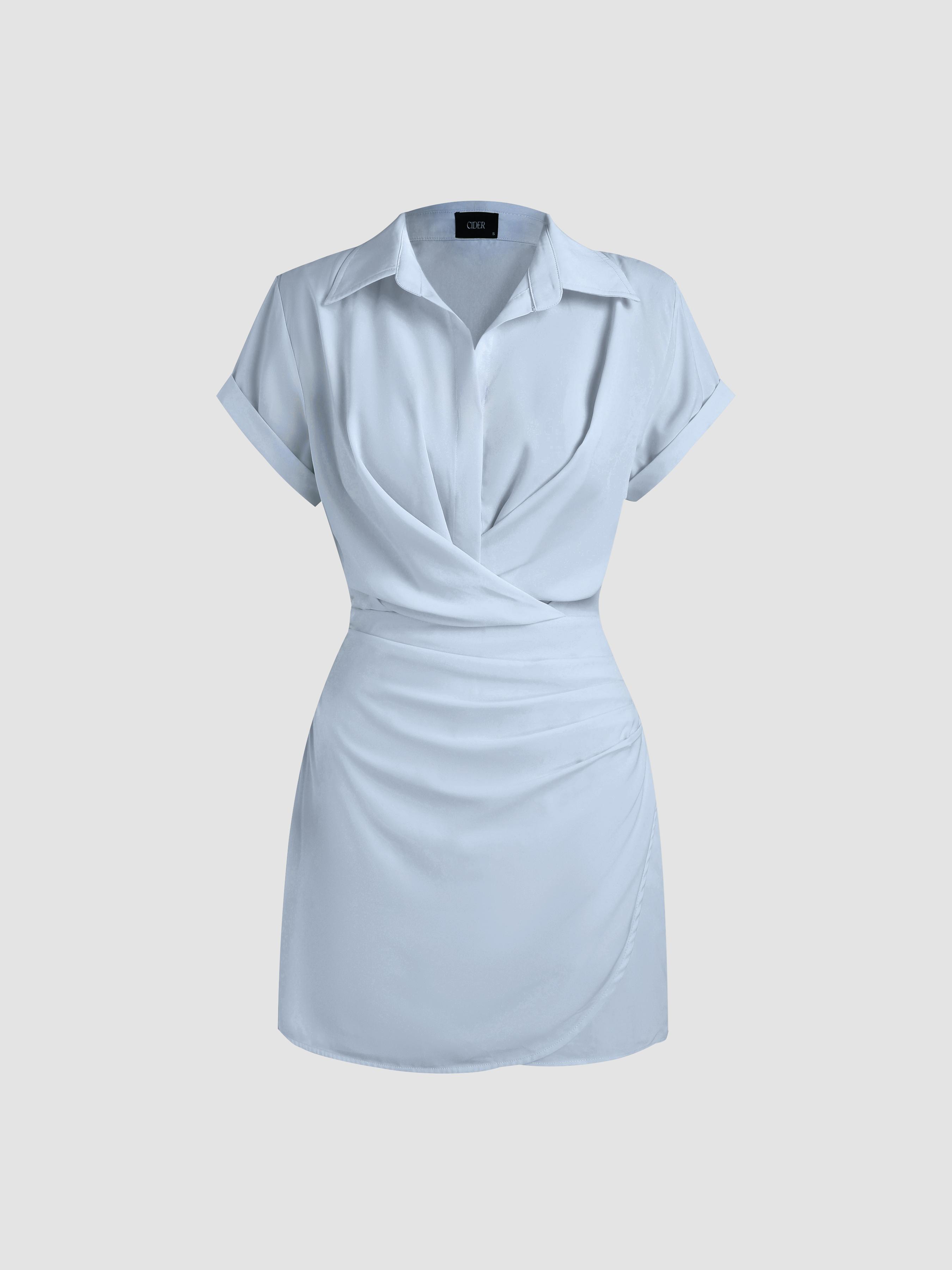 Collar Wrap Buckle Mini Dress by CIDER