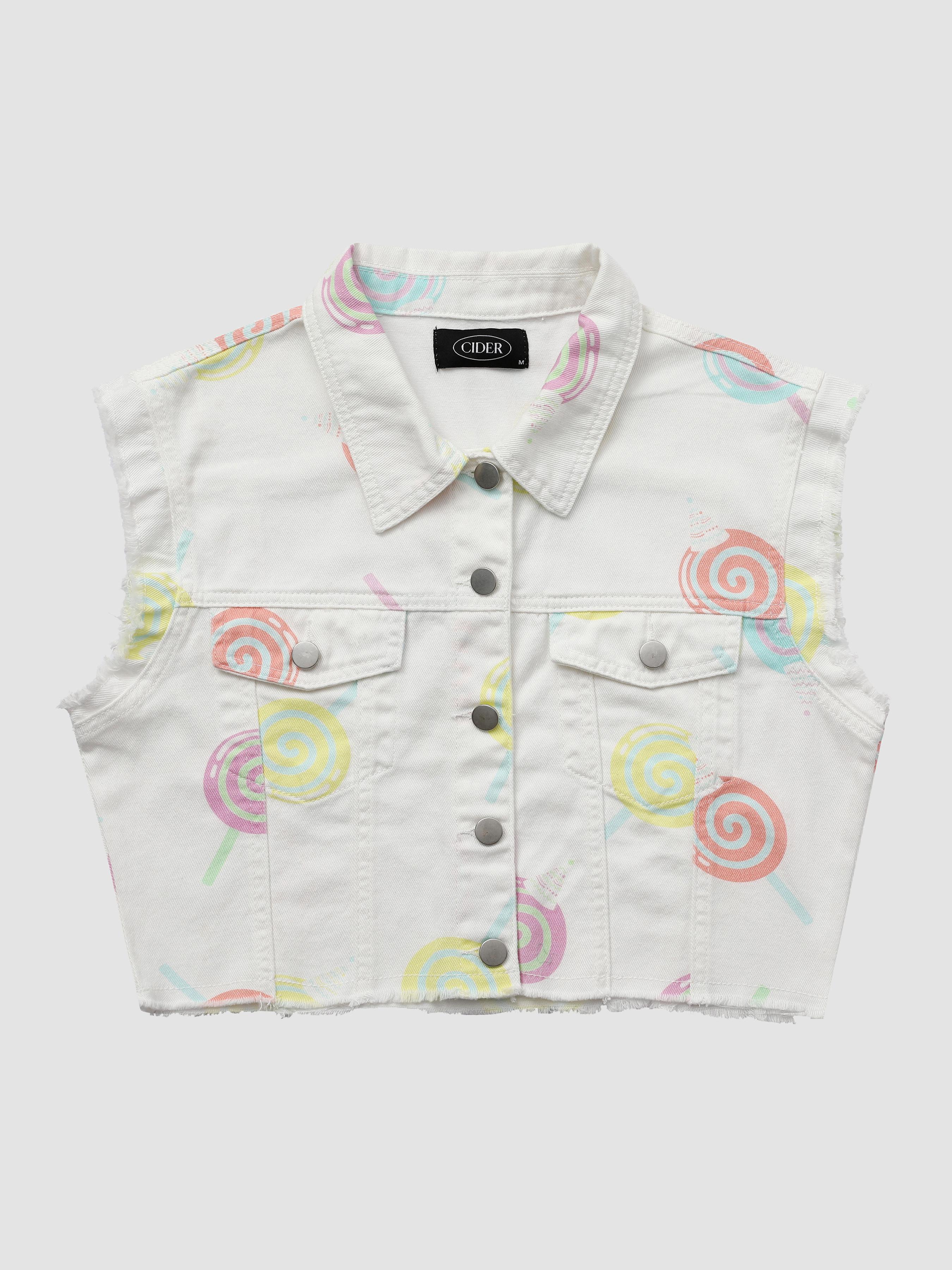 Color Lollipop Sleeveless Vest by CIDER