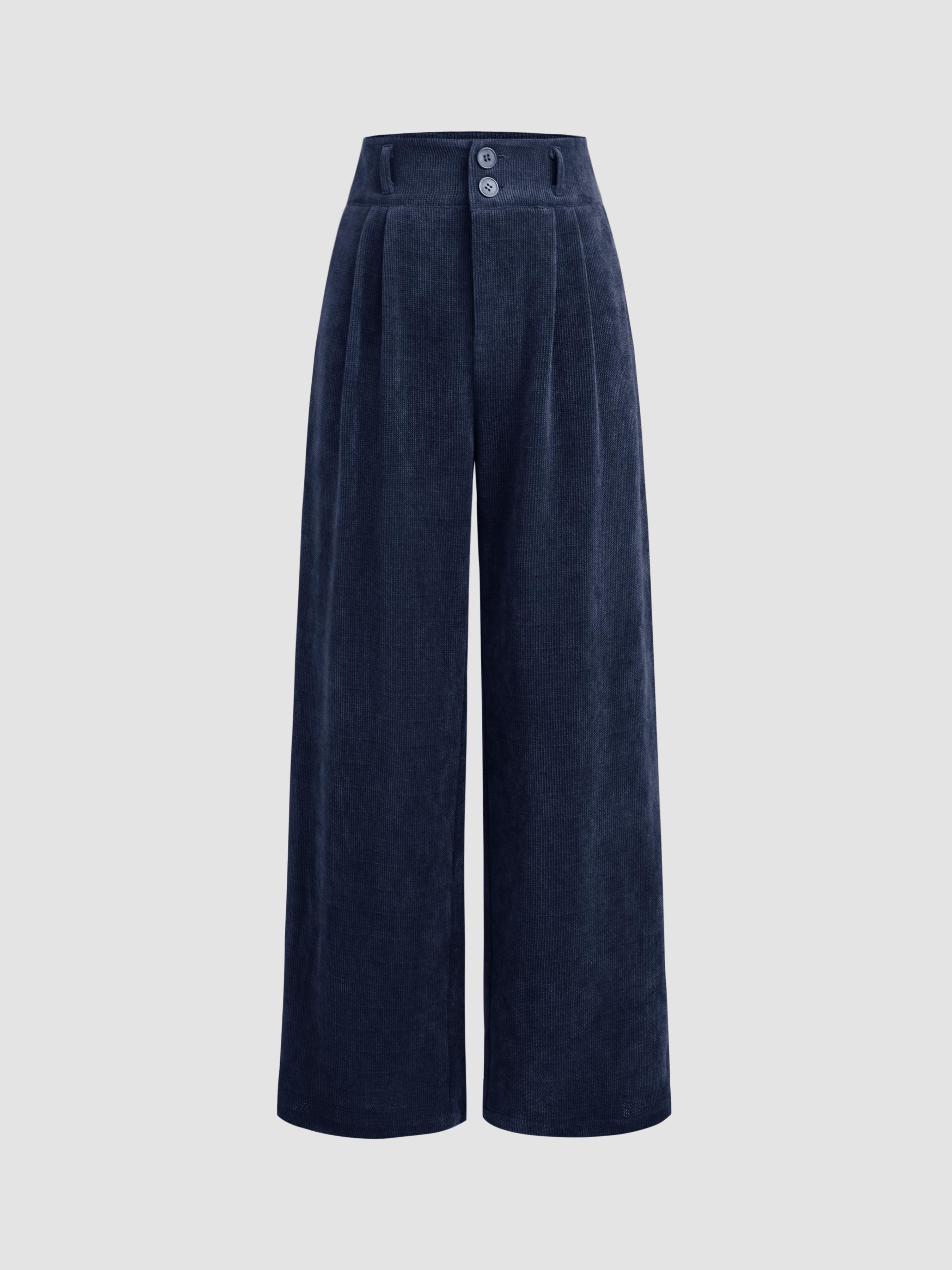 Corduroy Cropped Pleated Trouser by CIDER