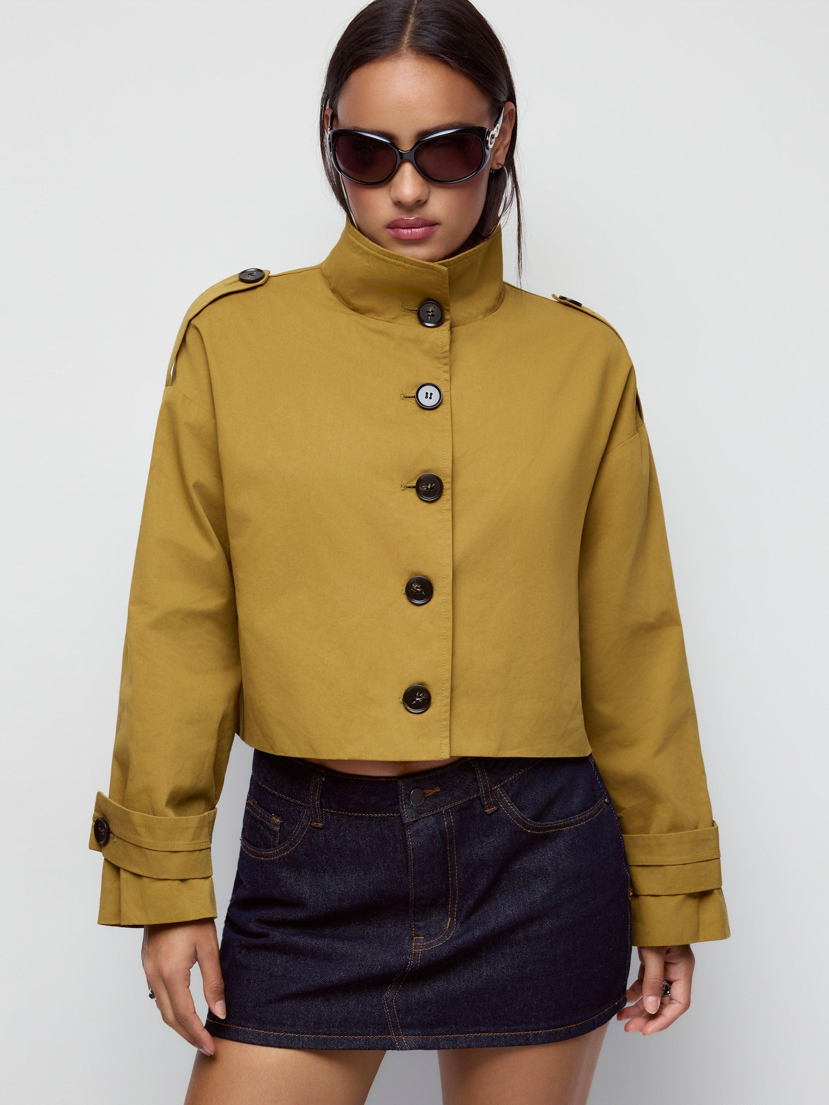 Cotton Stand Collar Super Oversized Trench Coat by CIDER