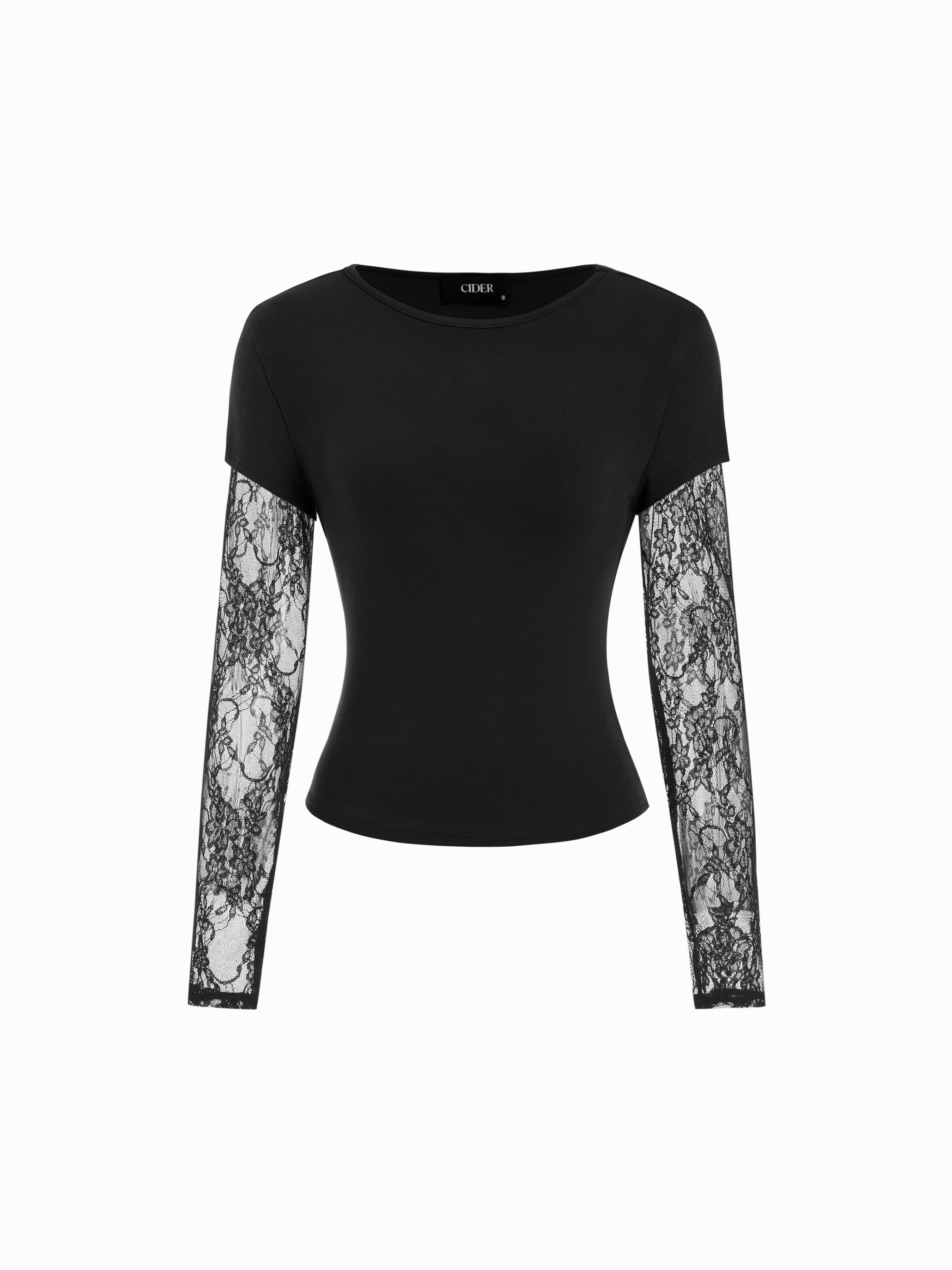 Cotton Striped Round Neckline Colorblock Top by CIDER