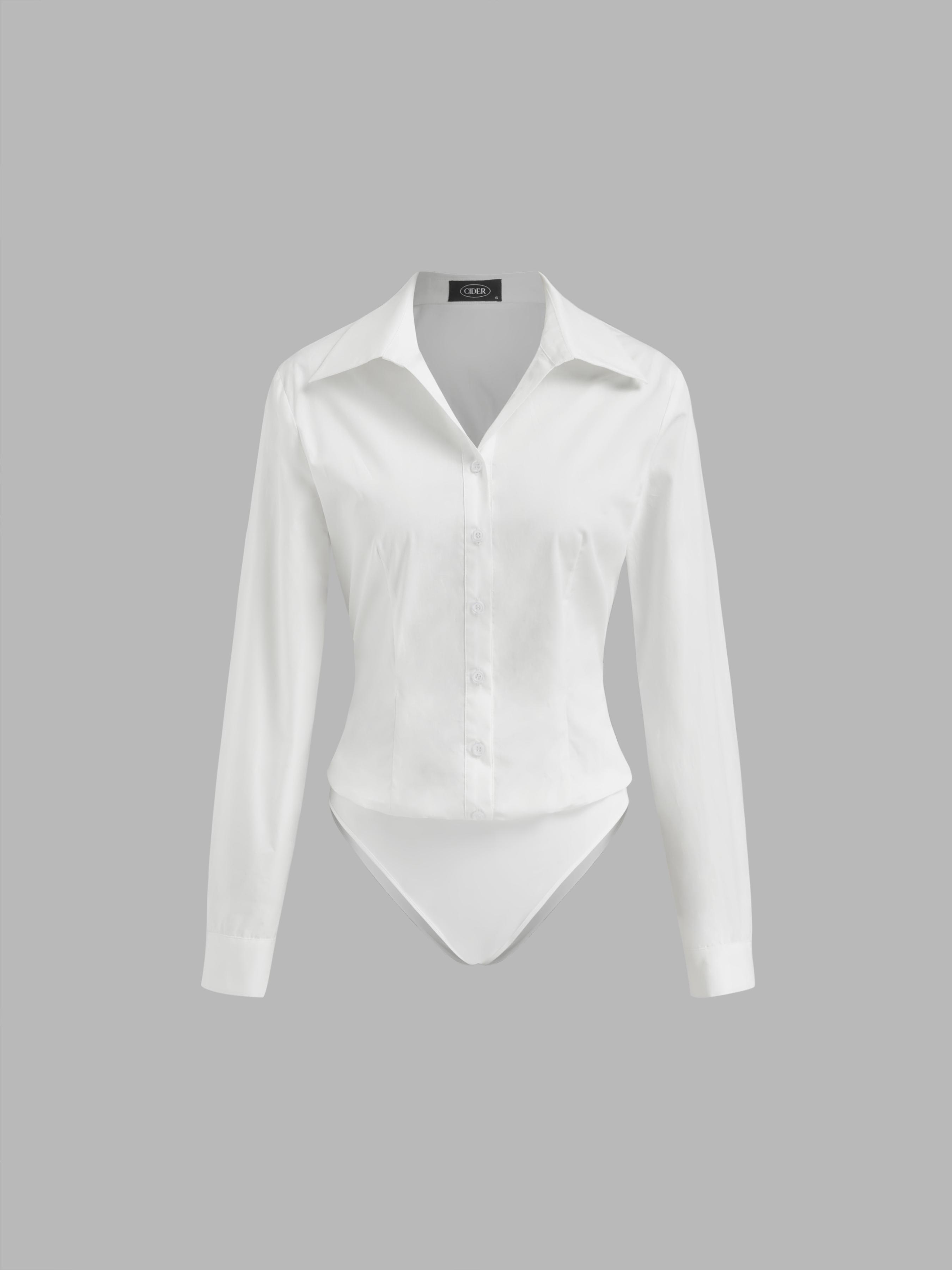 Cotton-blend Polo Shirt Bodysuit by CIDER