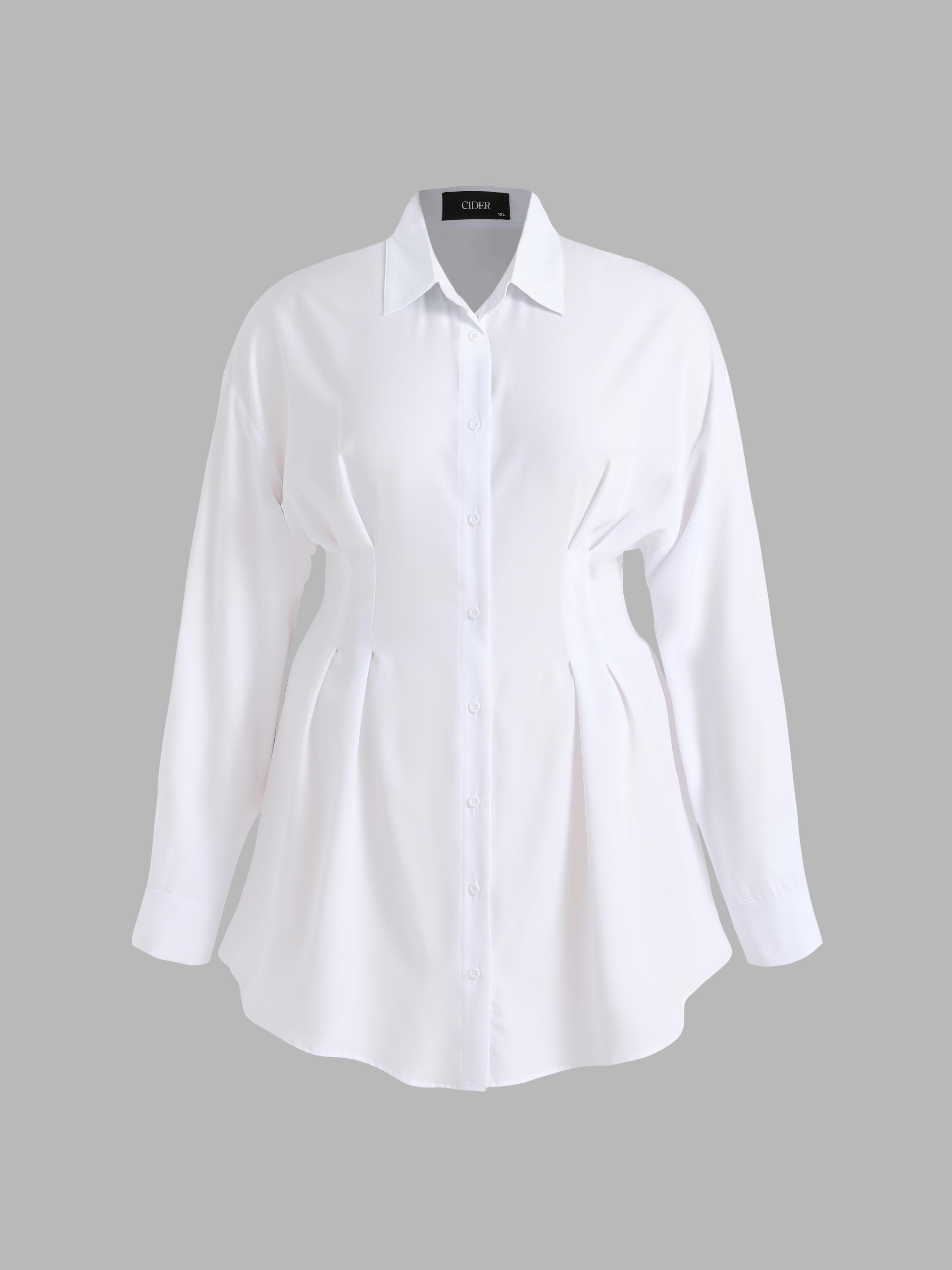Curve&Plus Button Down Corset Shirt Dress by CIDER