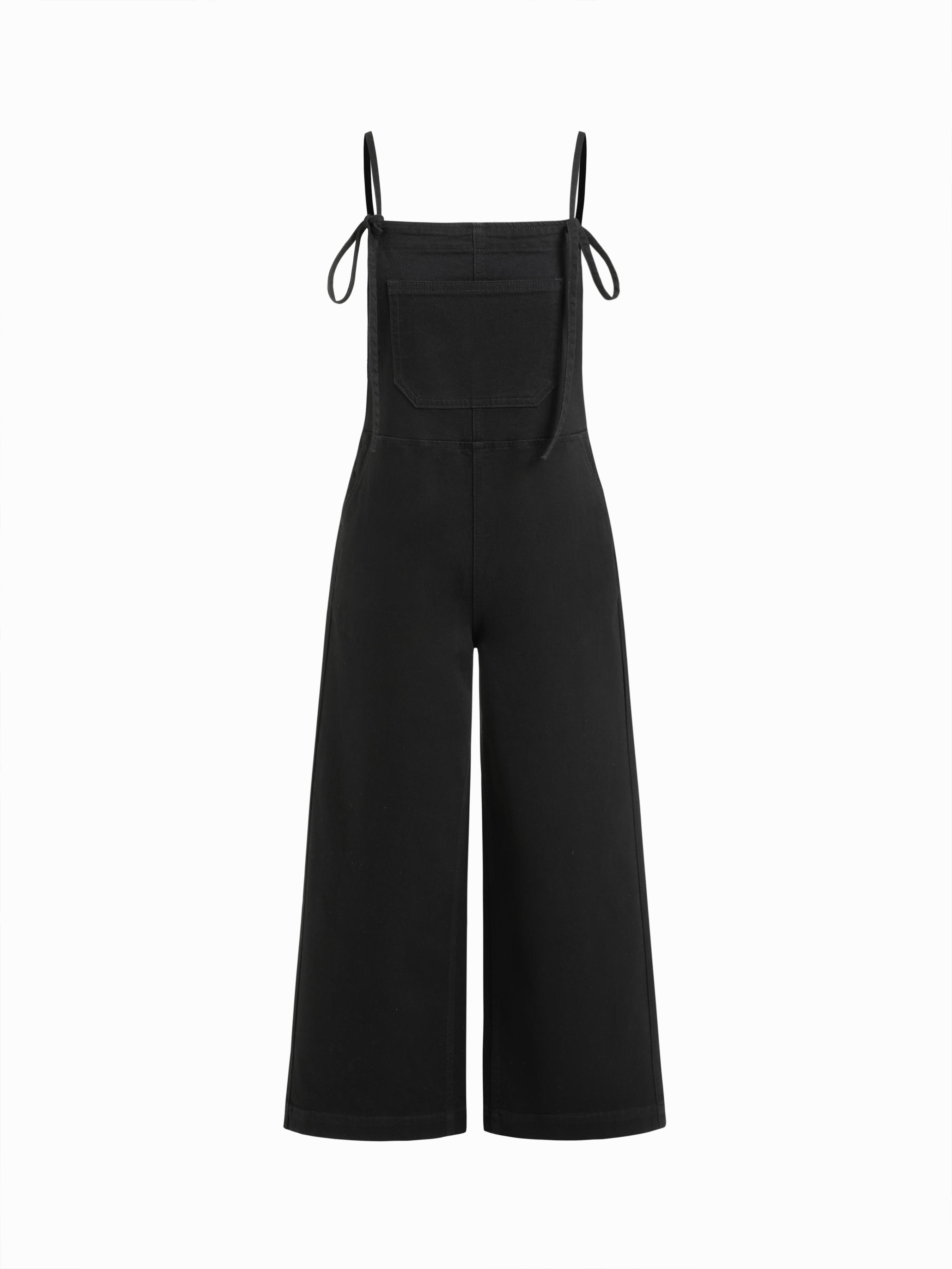 DENIM KNOTTED POCKET WIDE LEG TROUSERS by CIDER