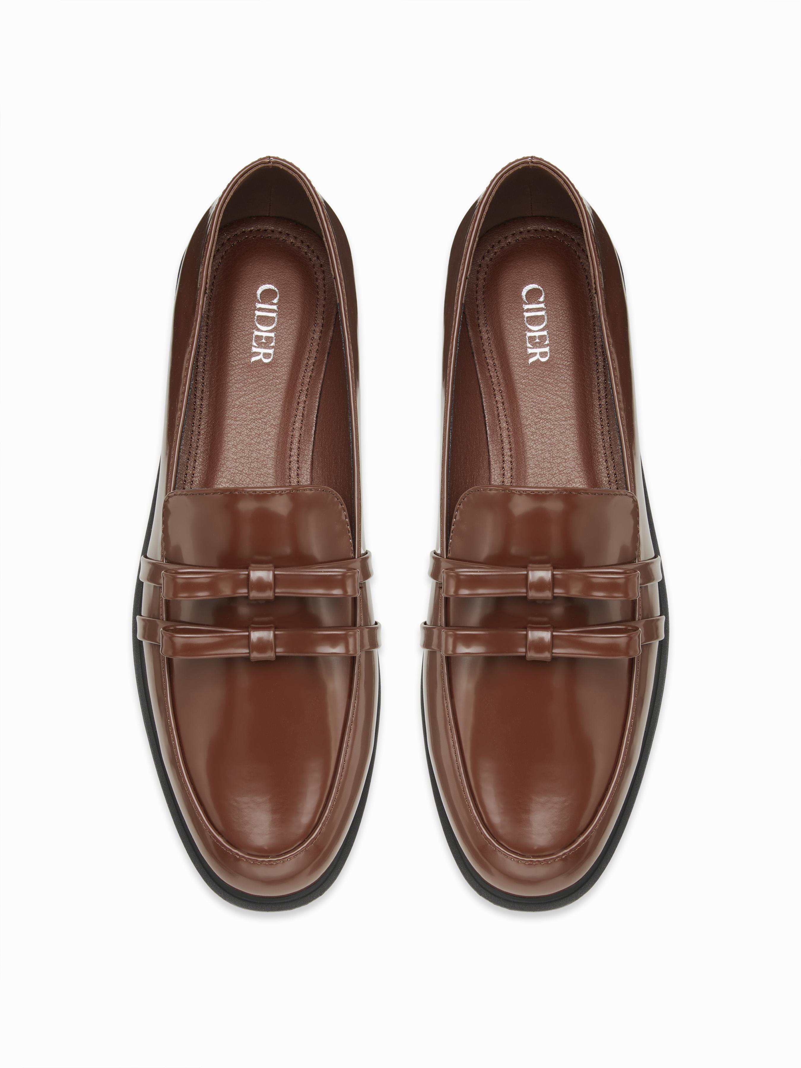 DOUBLE BOWKNOT LOAFERS by CIDER