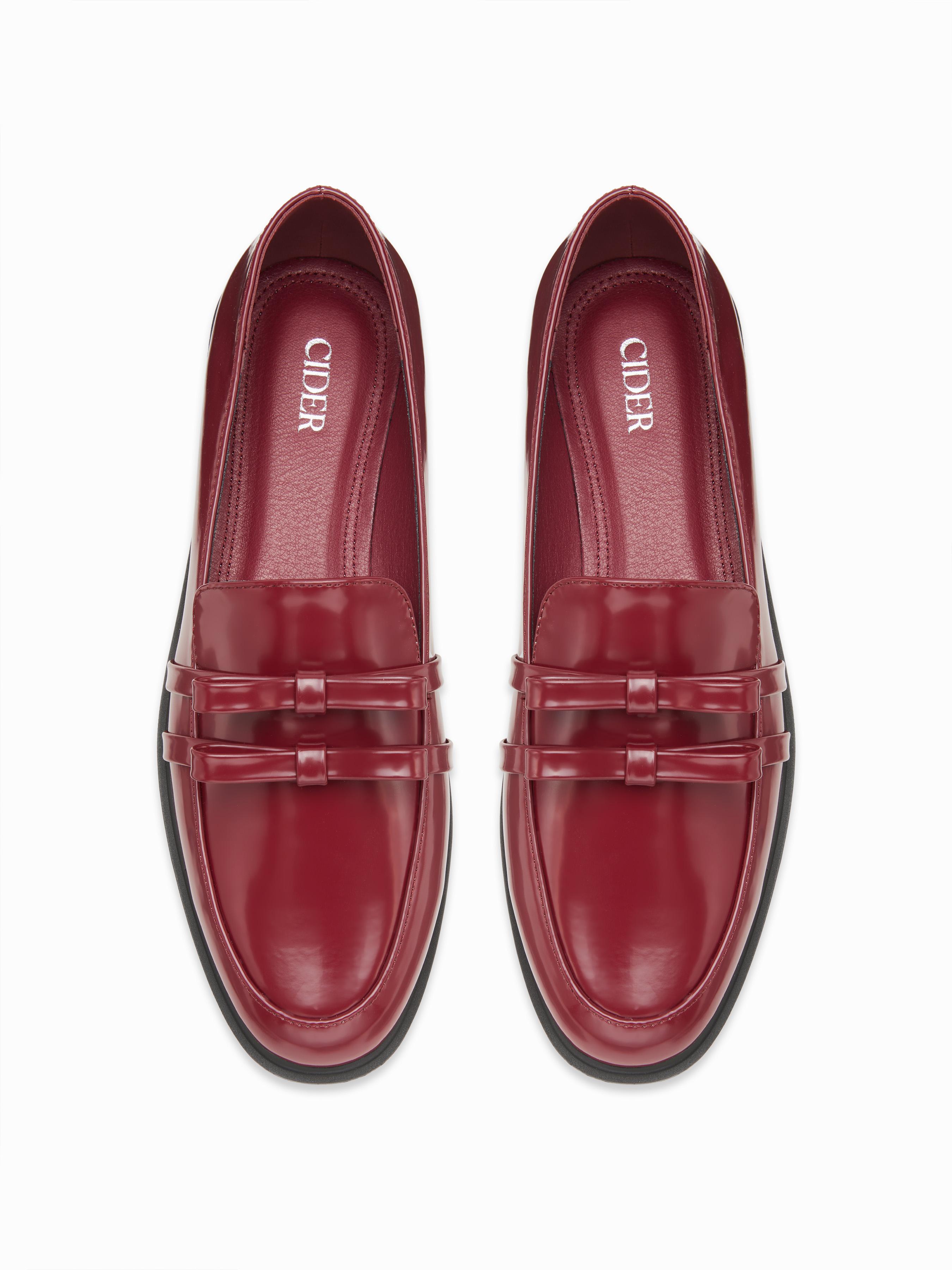 DOUBLE BOWKNOT LOAFERS by CIDER