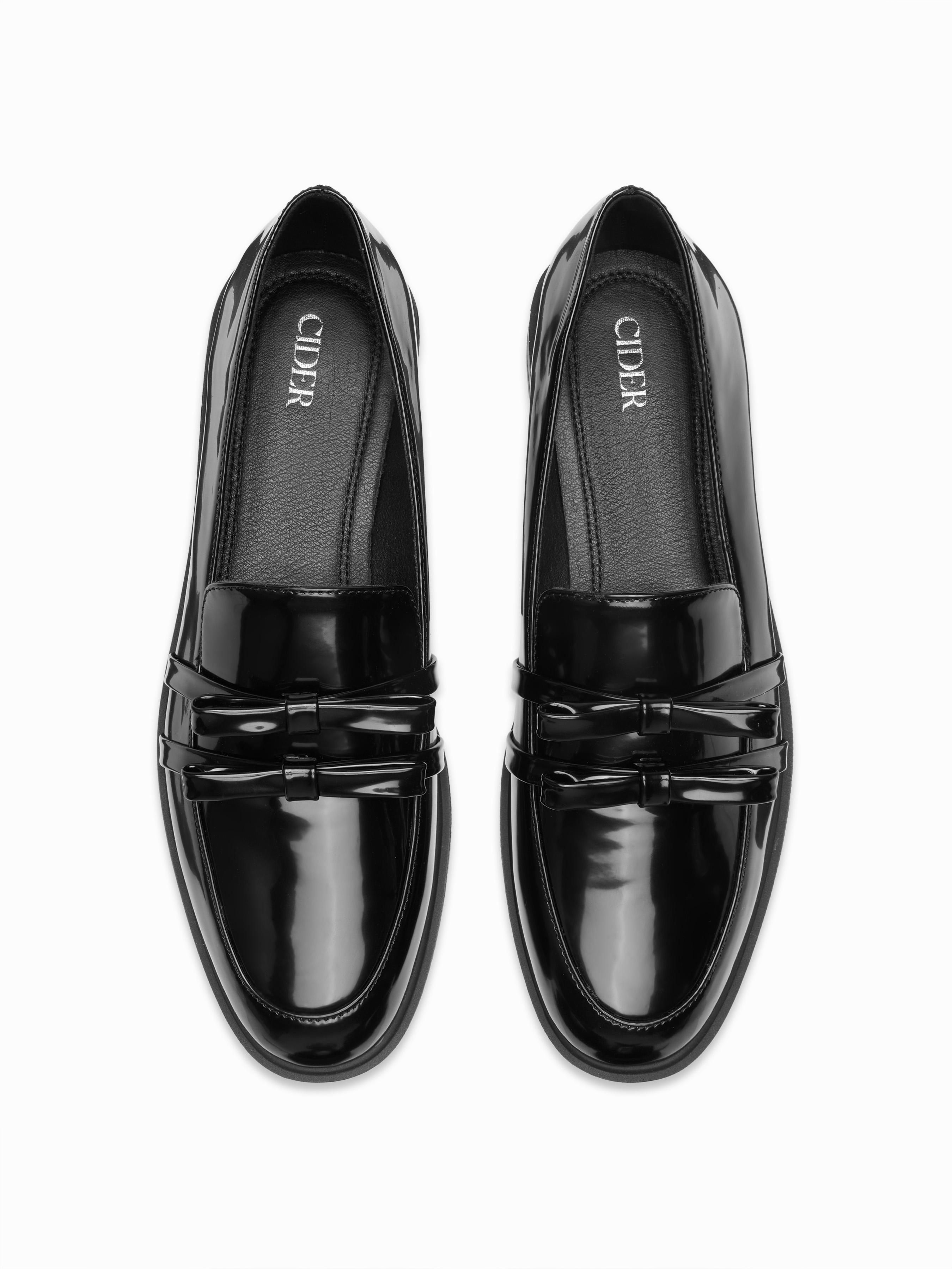 DOUBLE BOWKNOT LOAFERS by CIDER