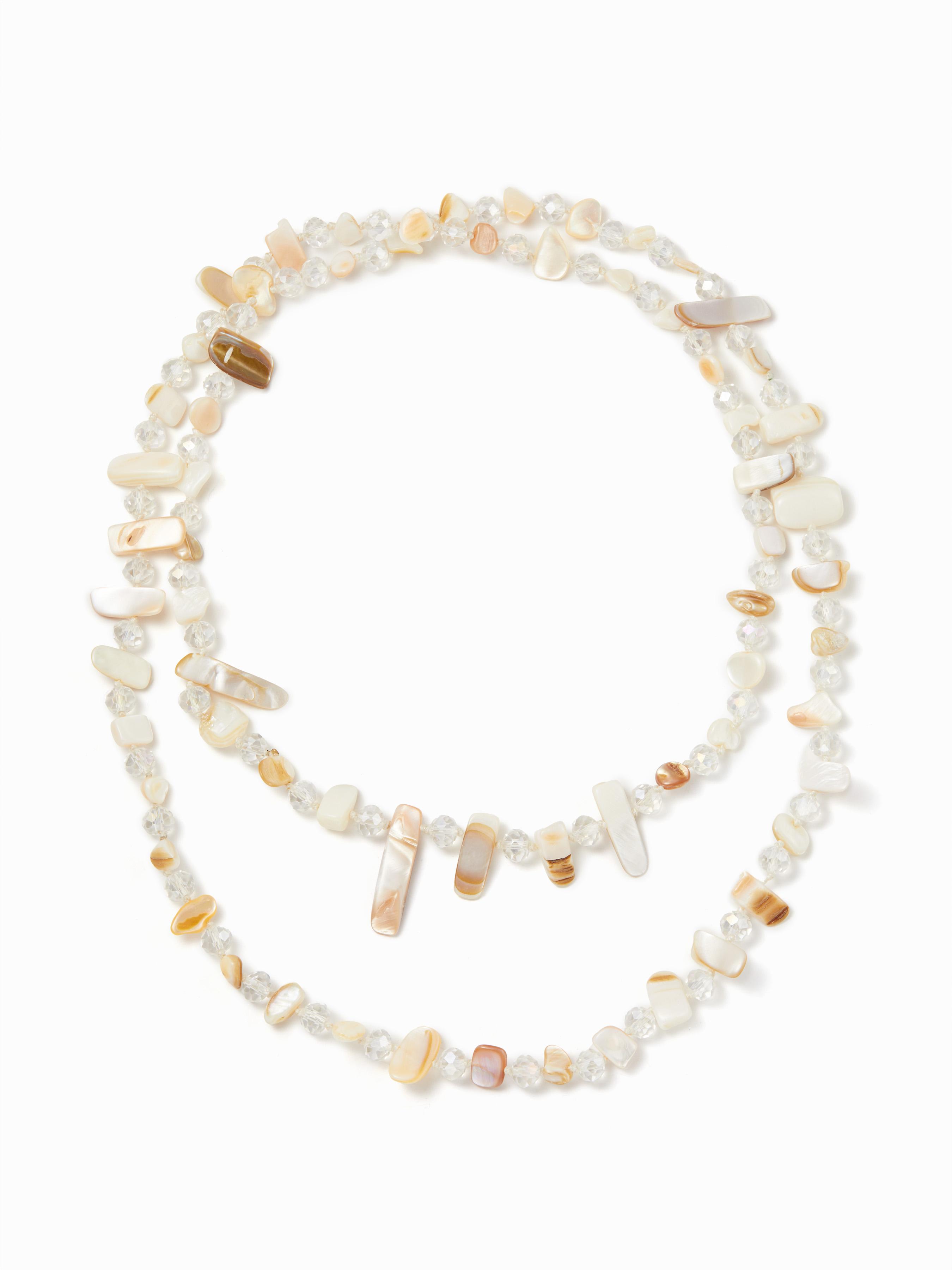 DOUBLE LAYER STONE BEADED NECKLACE by CIDER