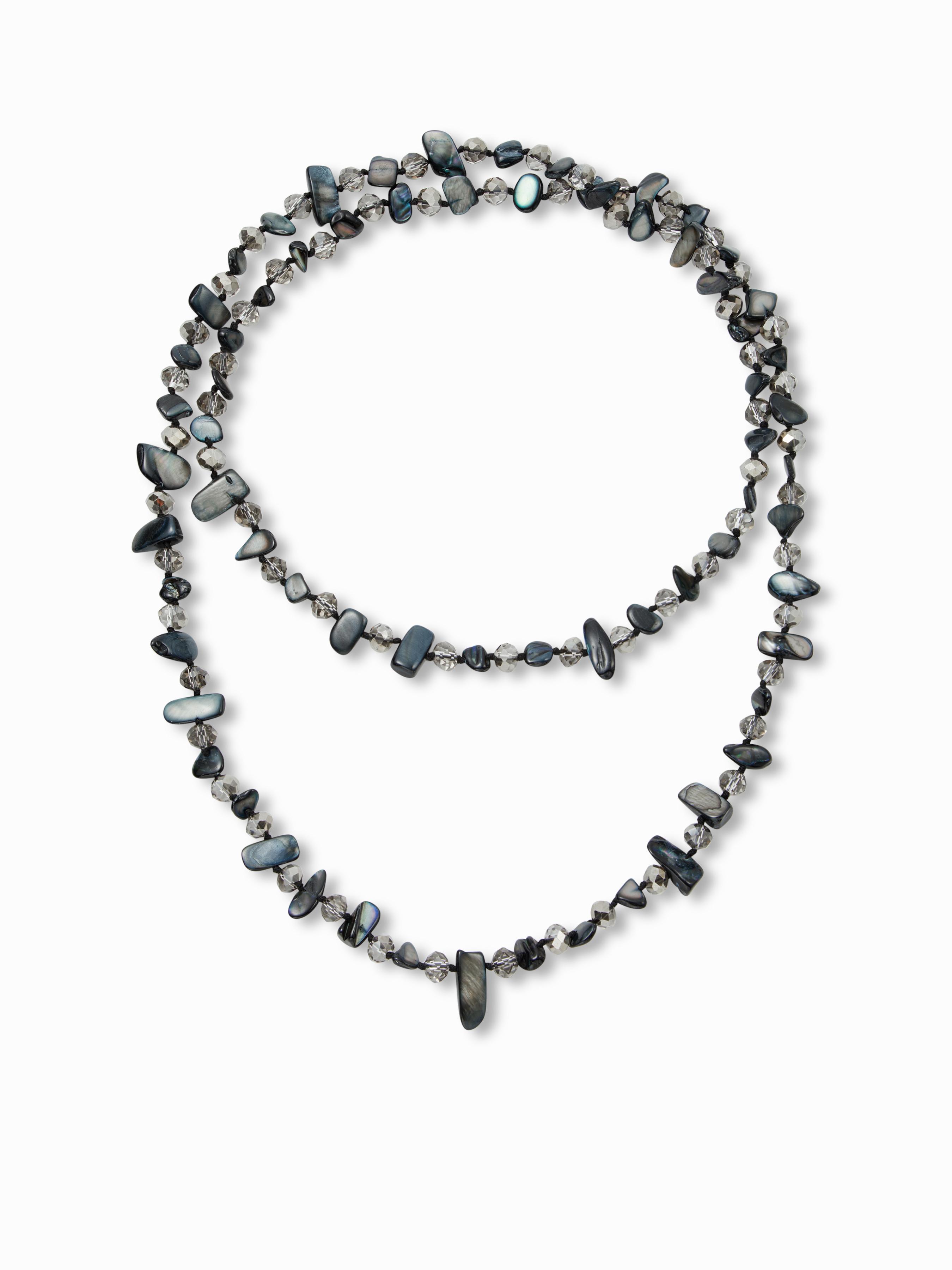 DOUBLE LAYER STONE BEADED NECKLACE by CIDER
