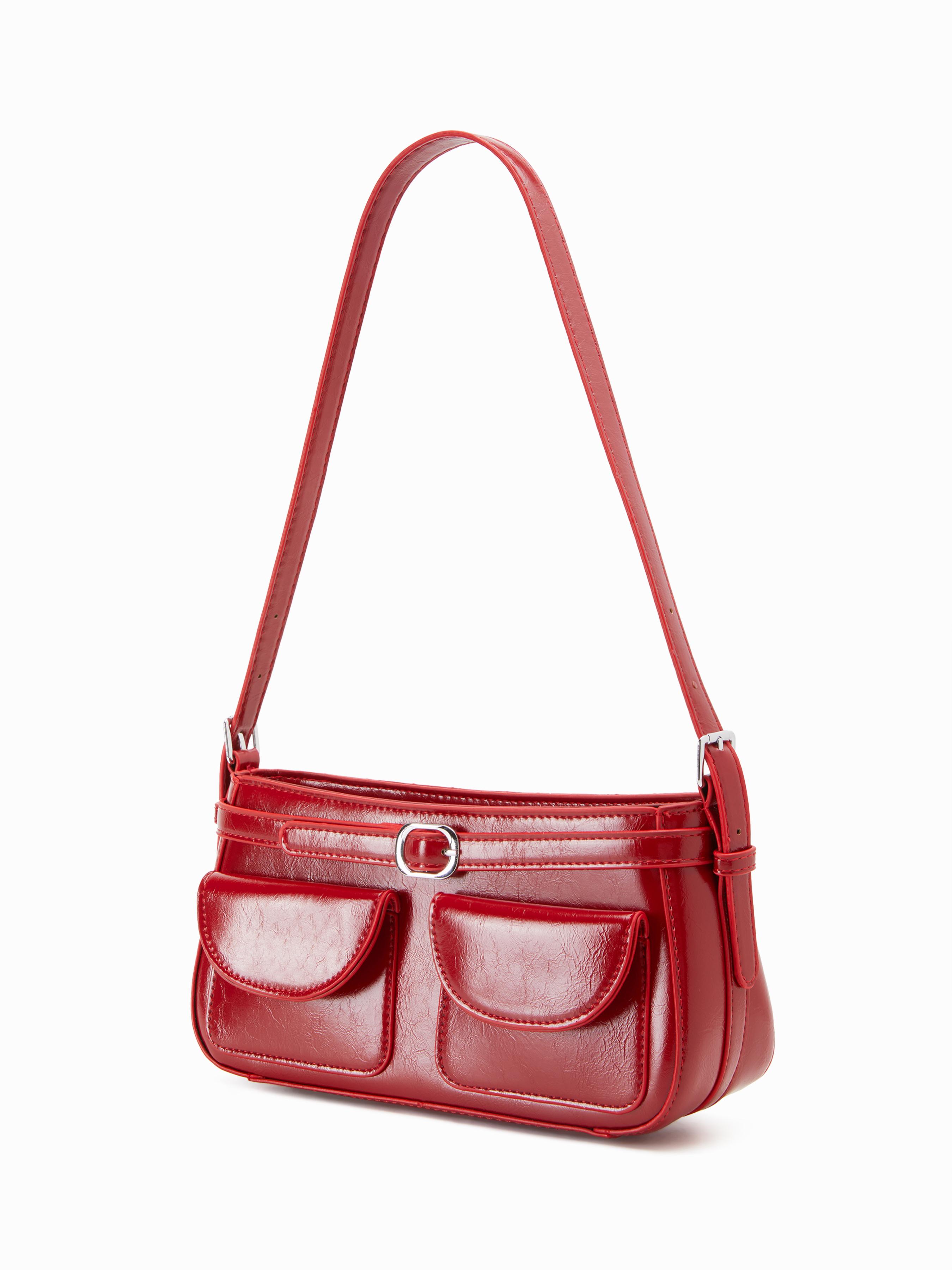 DOUBLE POCKET SQUARE SHOULDER BAG by CIDER