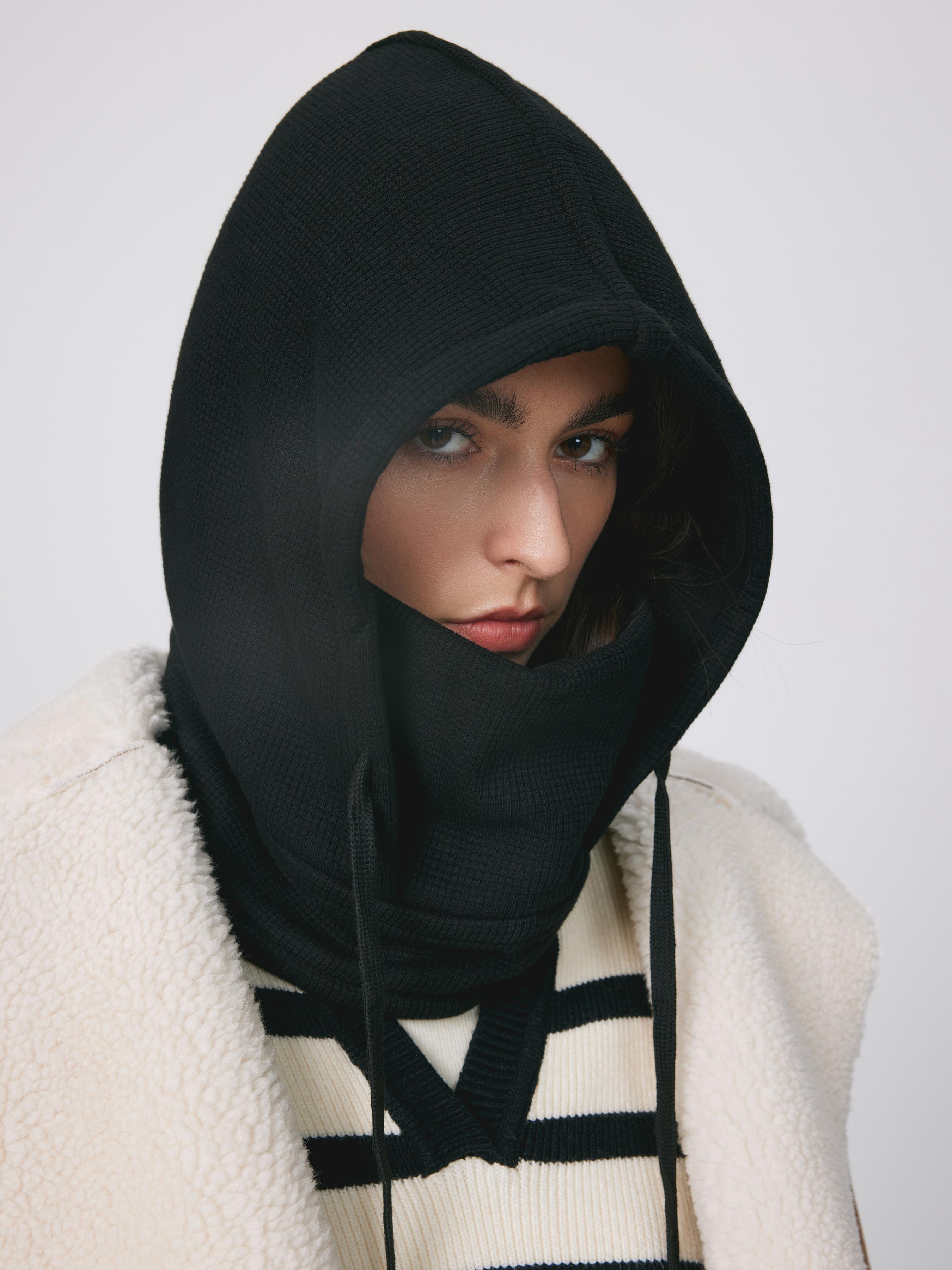 DRAWSTRING WAFFLE BALACLAVA CAP by CIDER