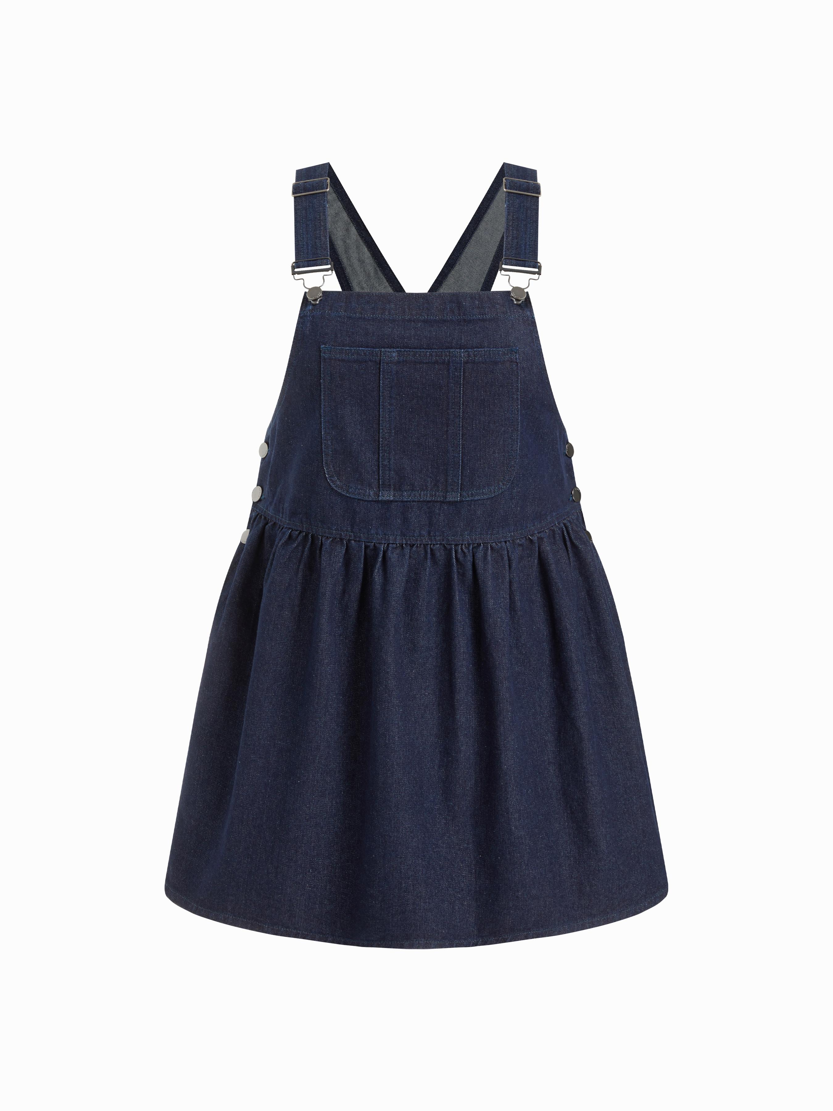 Denim A-line Pinafore Mini Dress Curve & Plus by CIDER