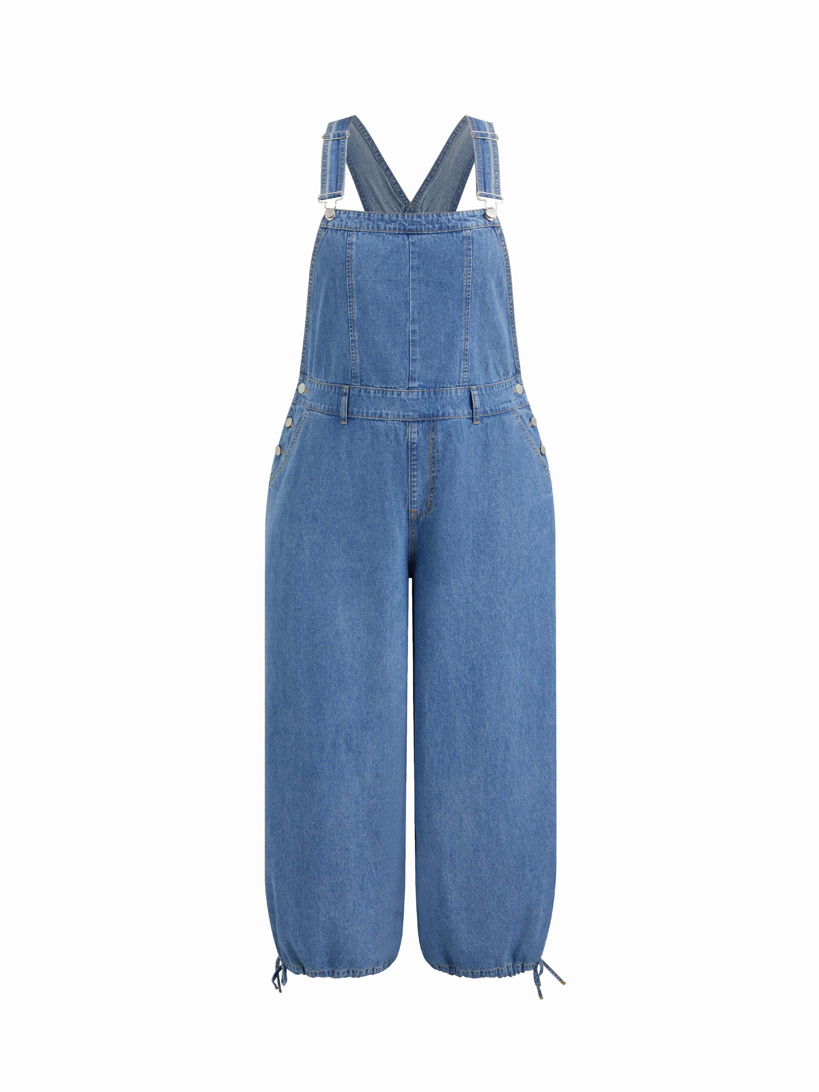 Denim Drawstring Jumpsuit Curve & Plus by CIDER