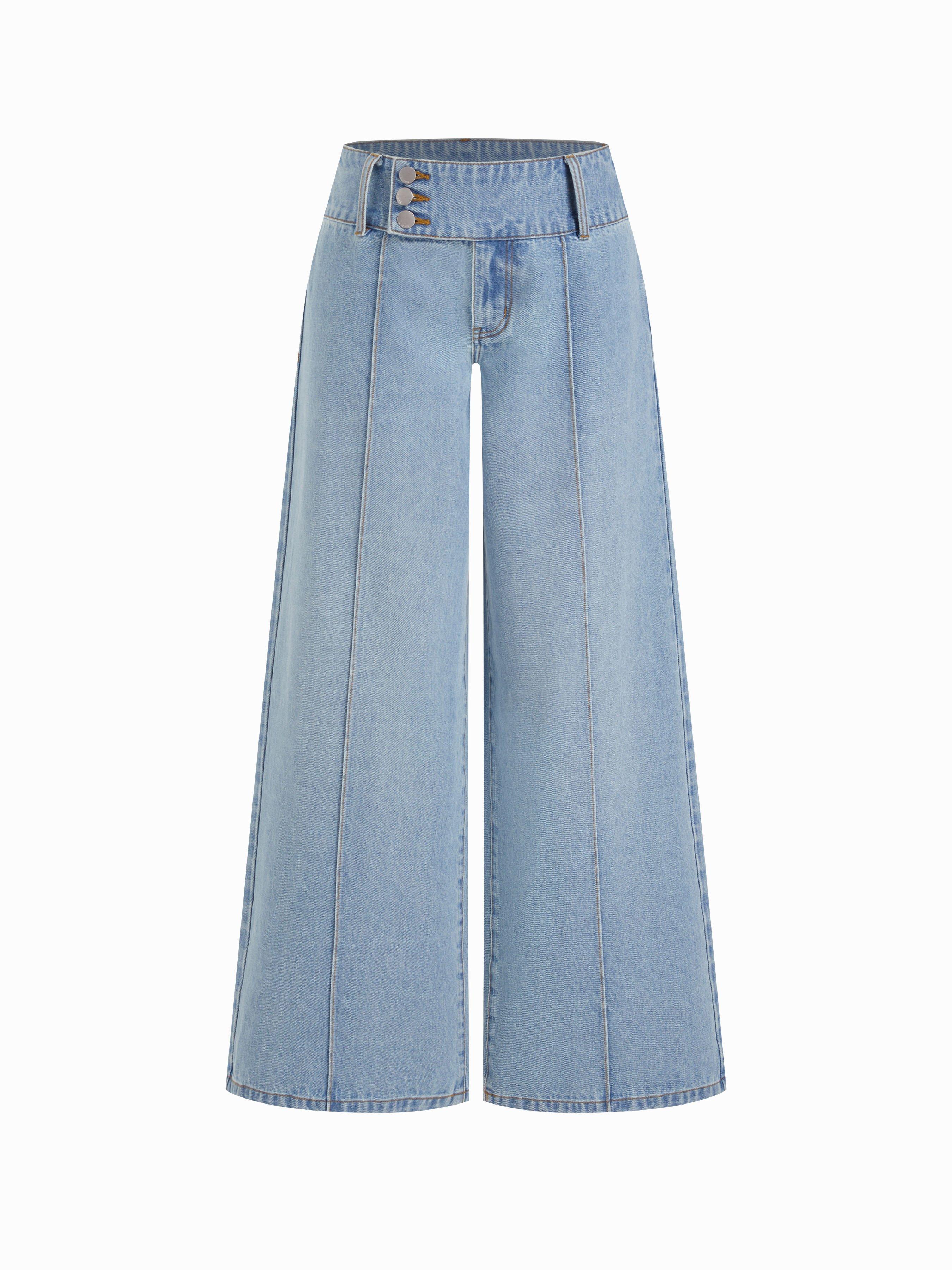 Denim Low Rise Baggy Jeans by CIDER