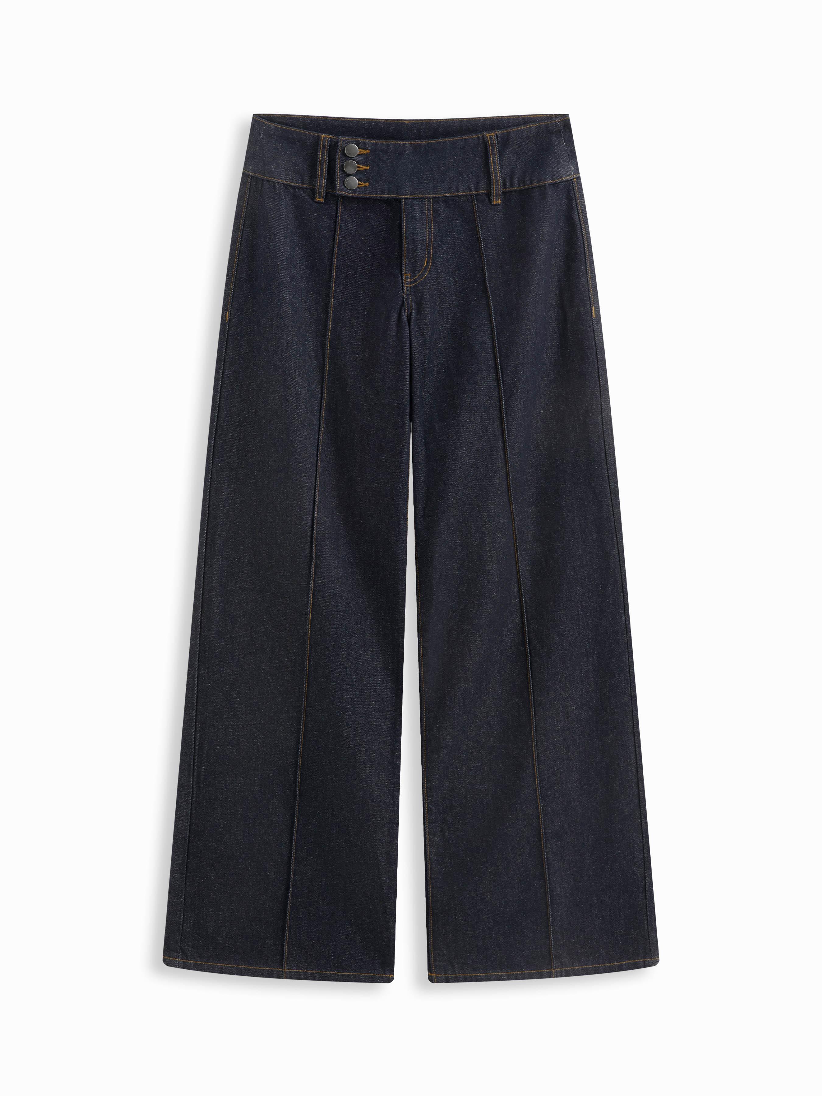 Denim Low Rise Baggy Jeans by CIDER