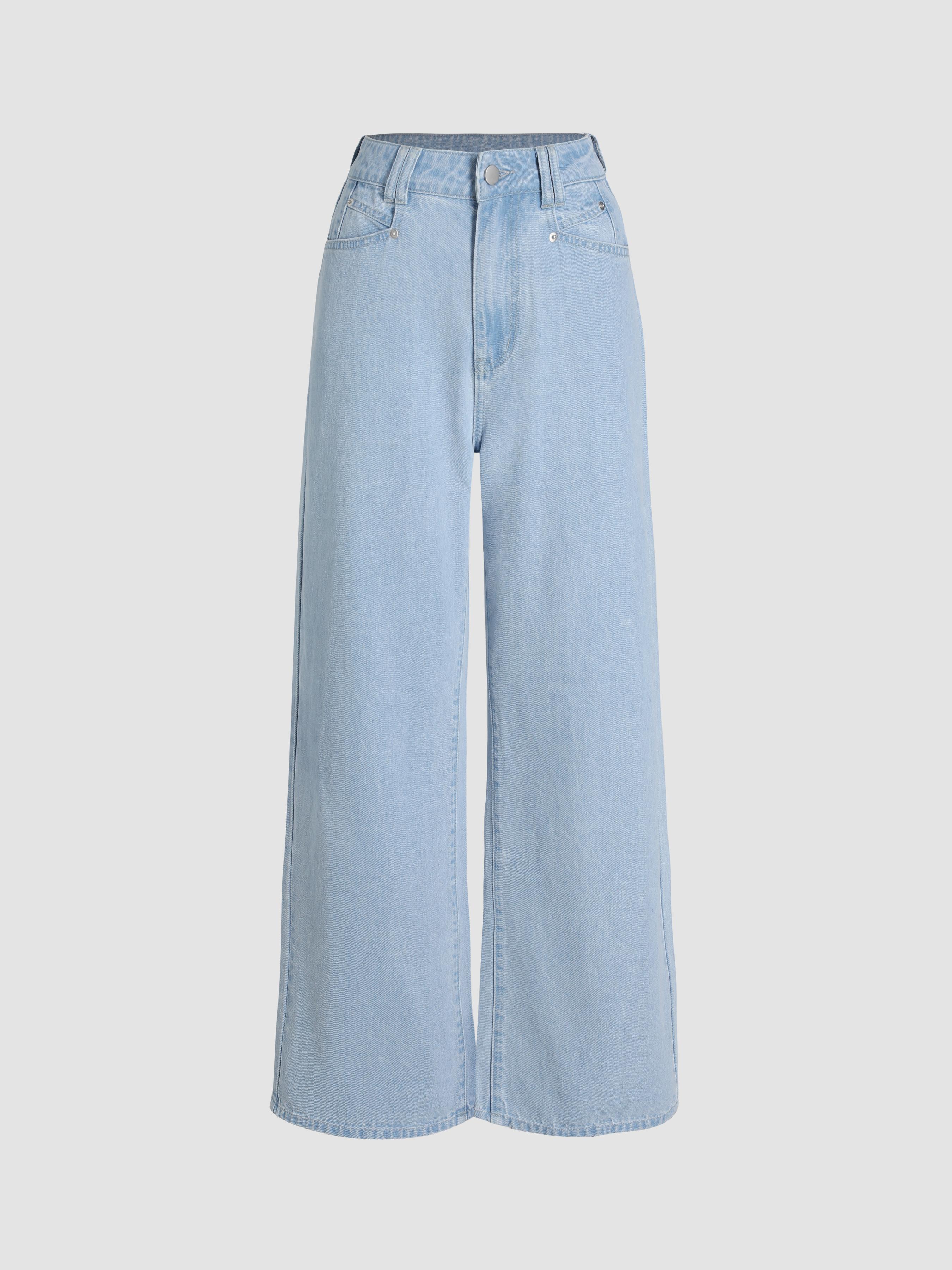 Denim Mid Rise Baggy Jeans by CIDER