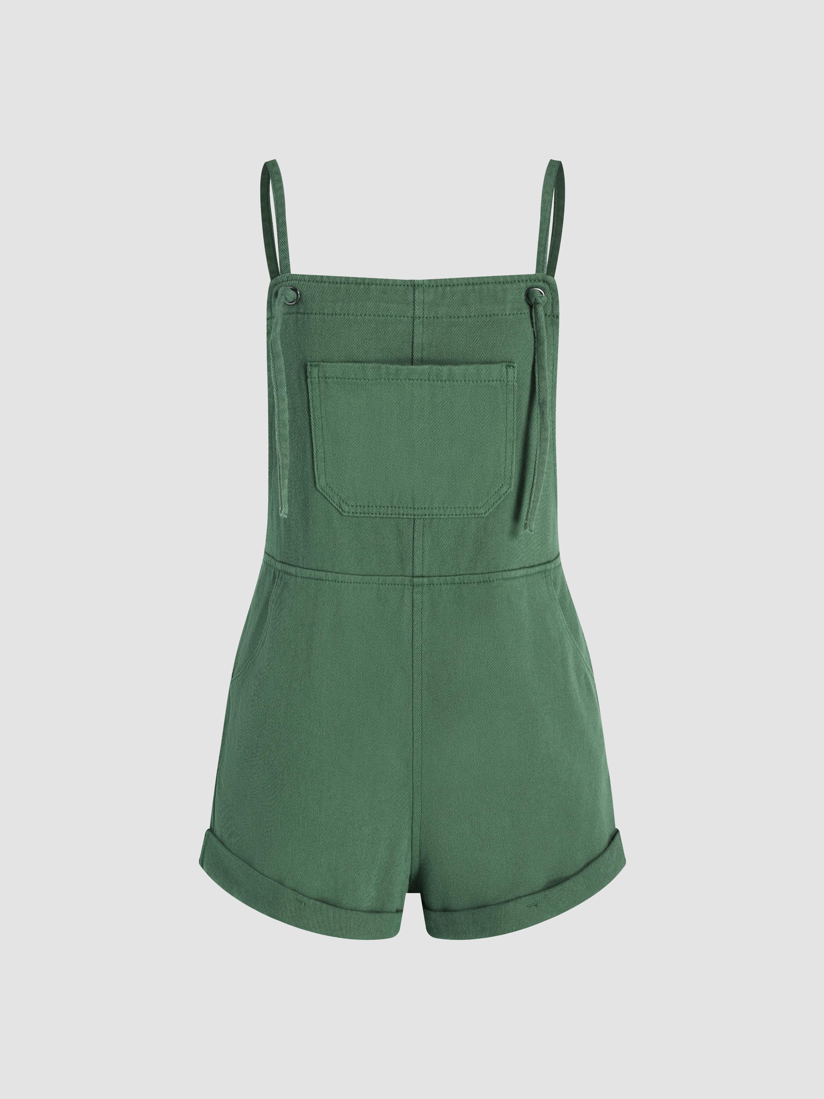 Denim Pocket Ultra Short Romper by CIDER