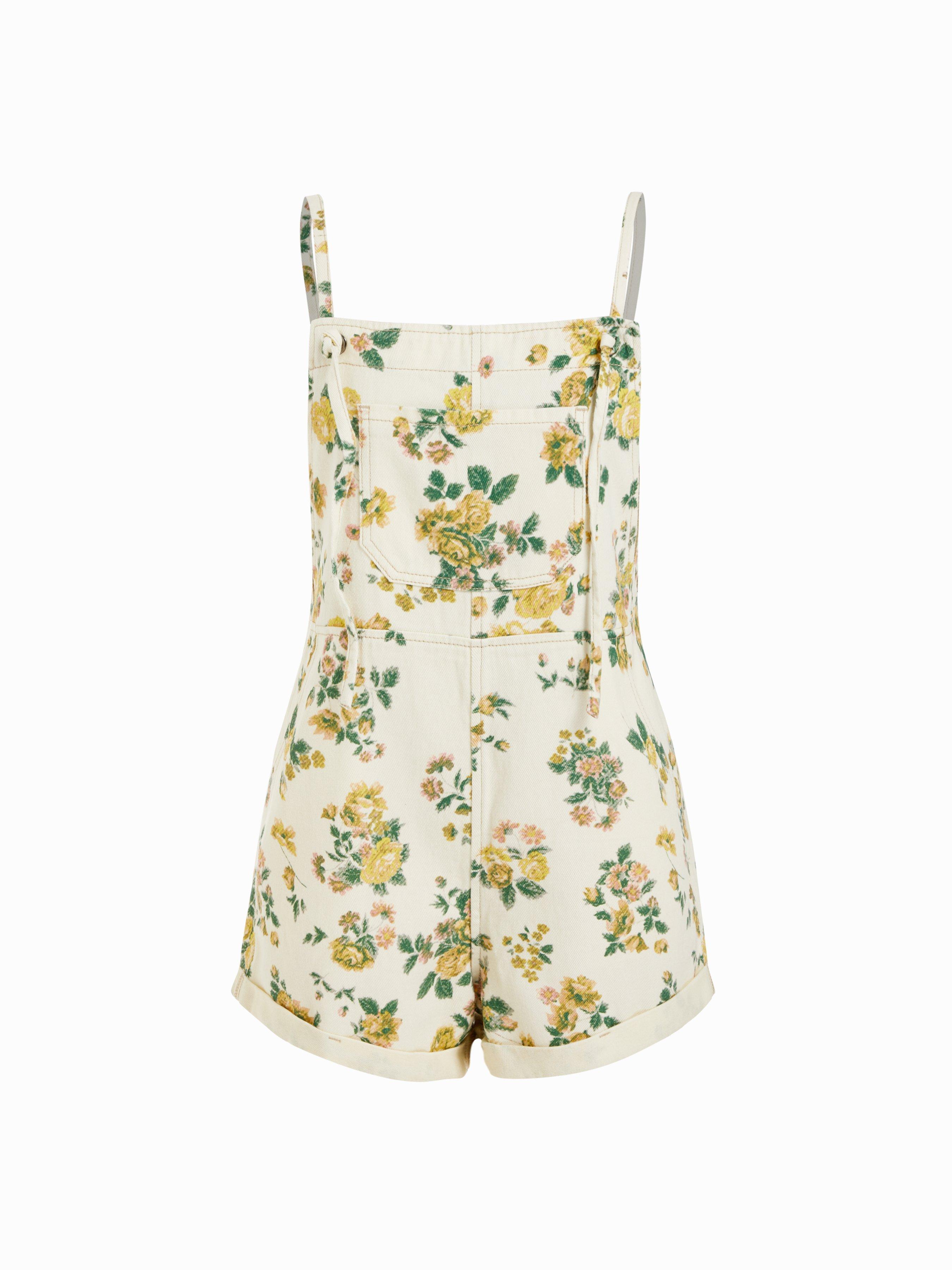 Denim Pocket Ultra Short Romper by CIDER