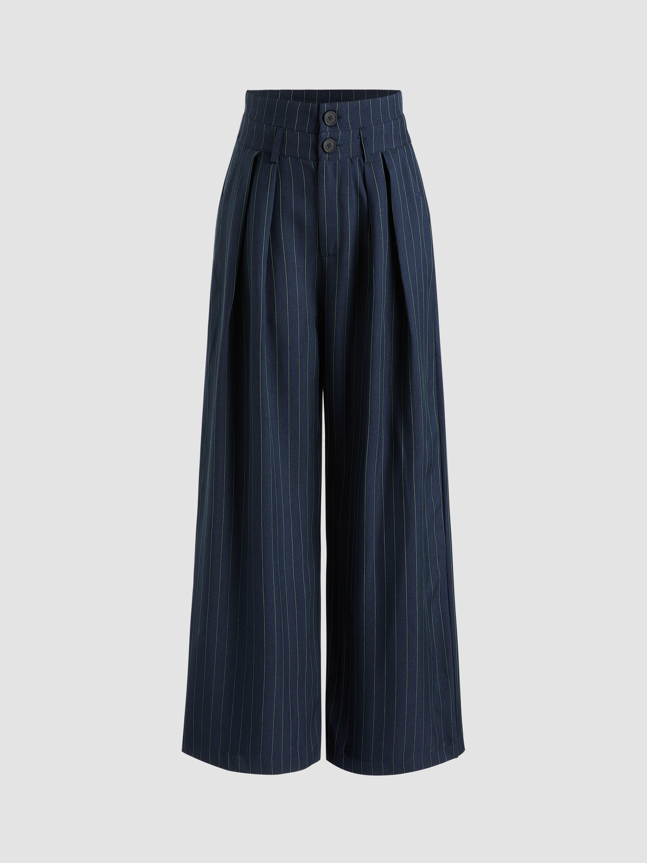 Double Waistband Pinstripe Trouser by CIDER