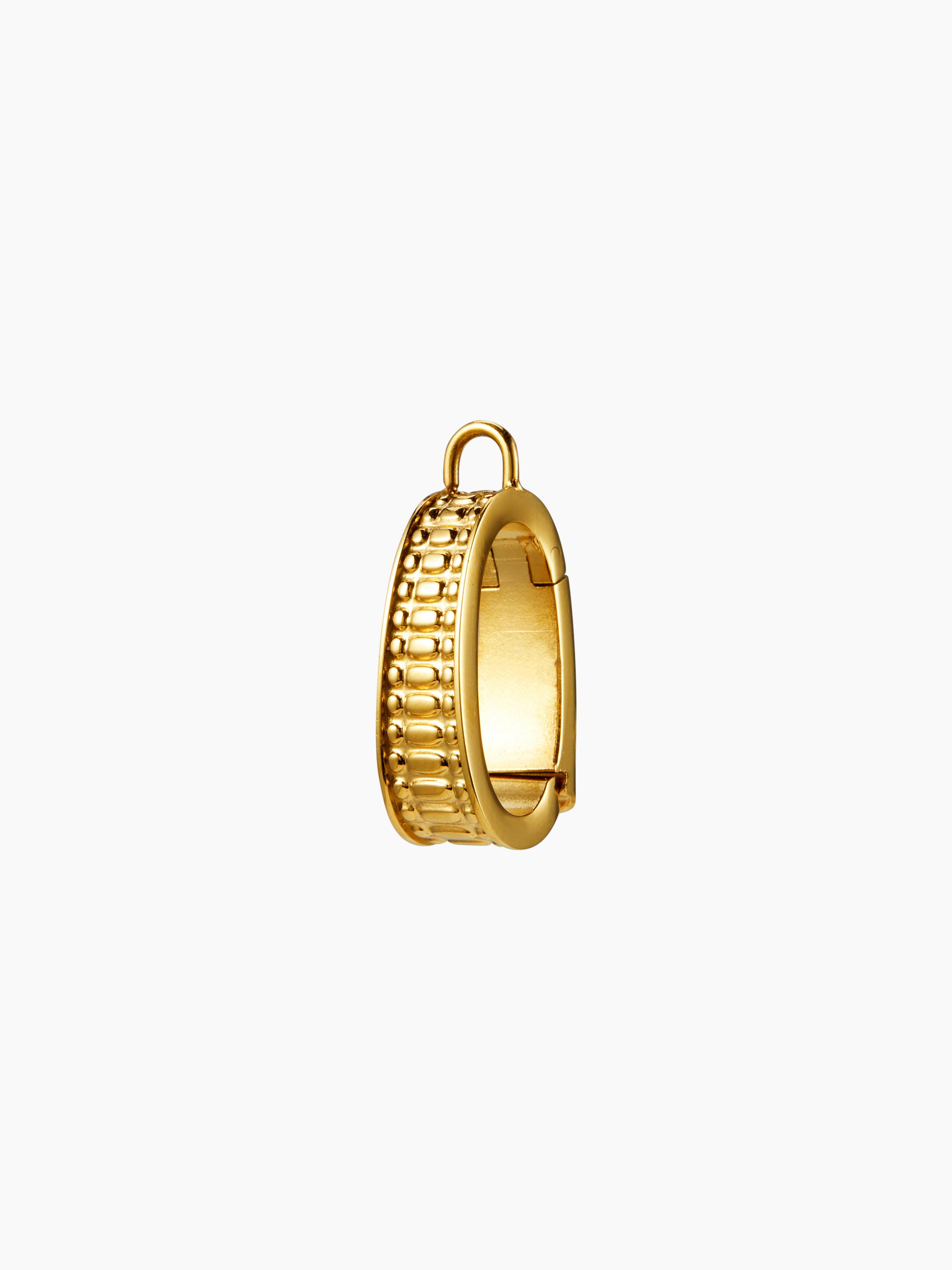 ENGRAVED D-SHAPED STAINLESS STEEL BIKINI CHARM by CIDER