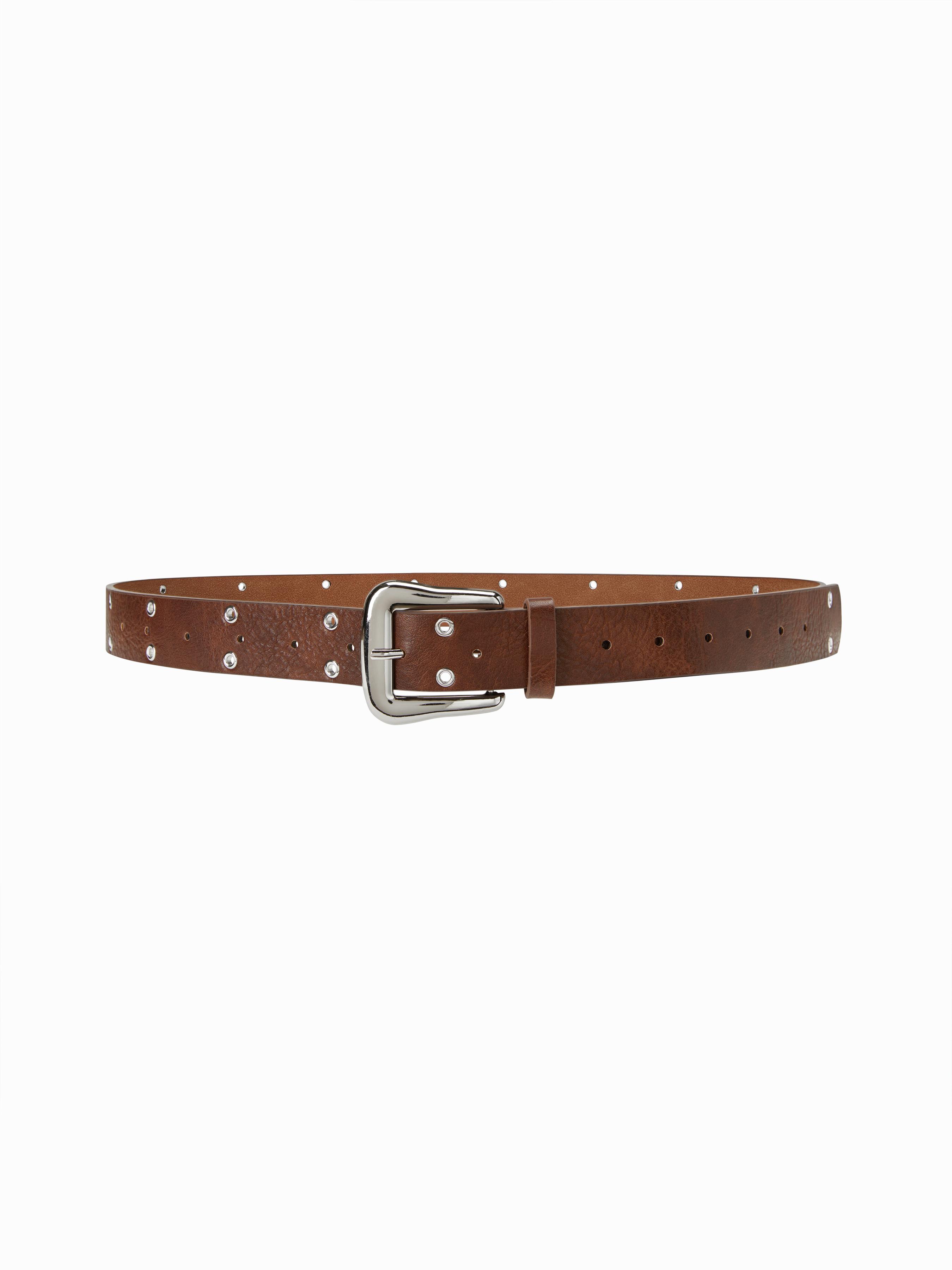 EYELET EMBELLISHED BUCKLE BELT by CIDER