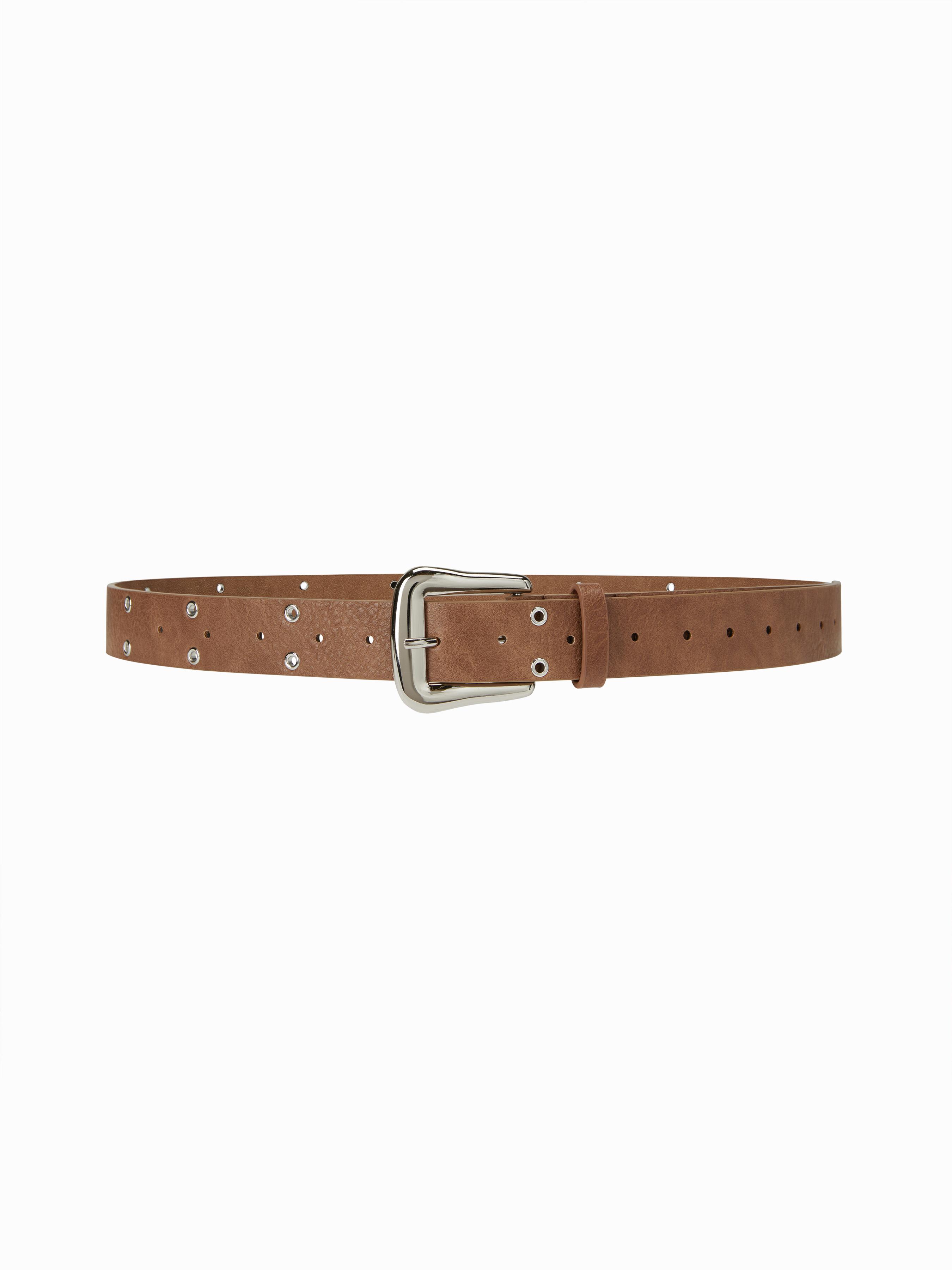 EYELET EMBELLISHED BUCKLE BELT by CIDER