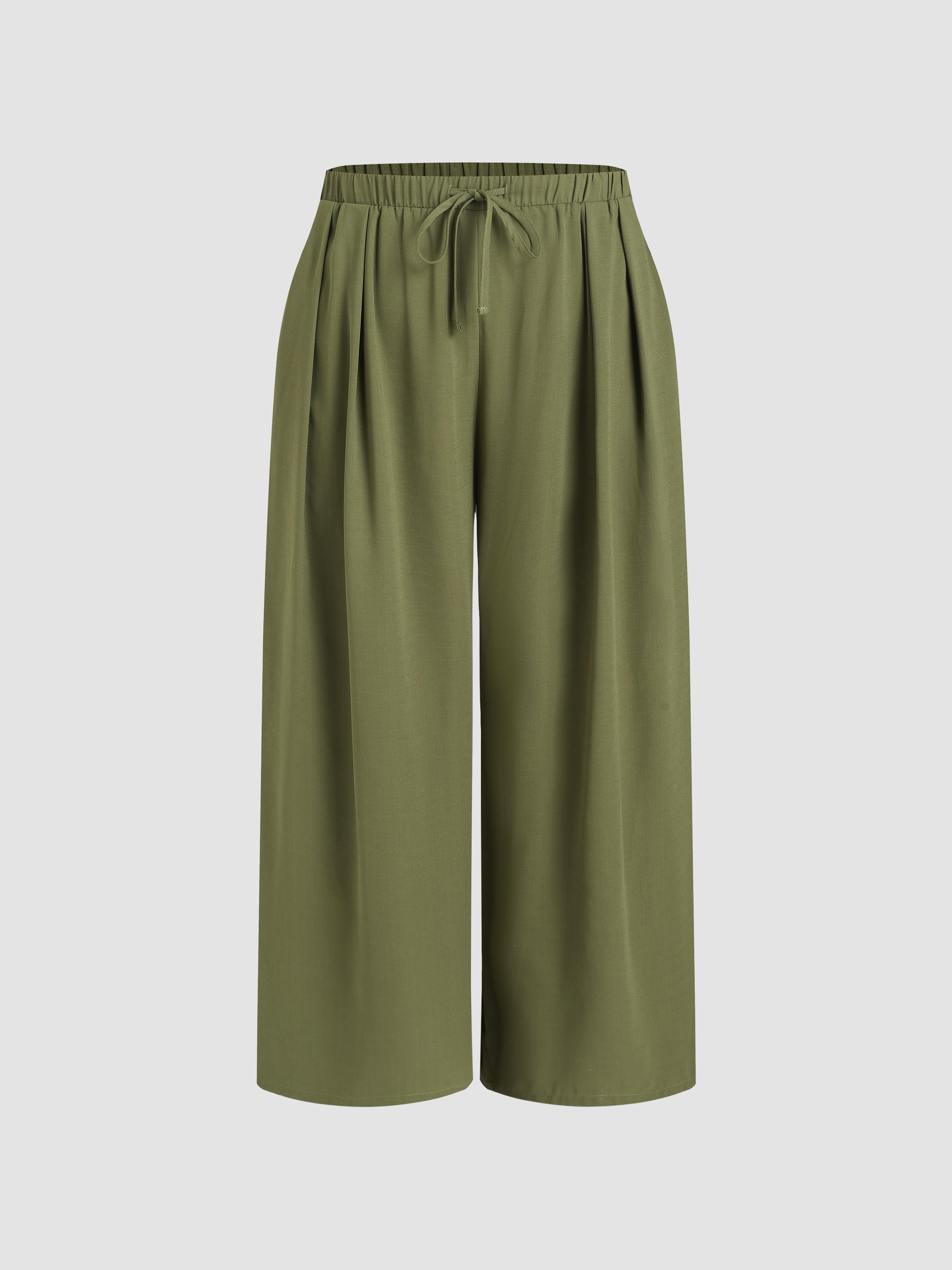 Elastic Waist Wide Leg Trousers Curve & Plus by CIDER