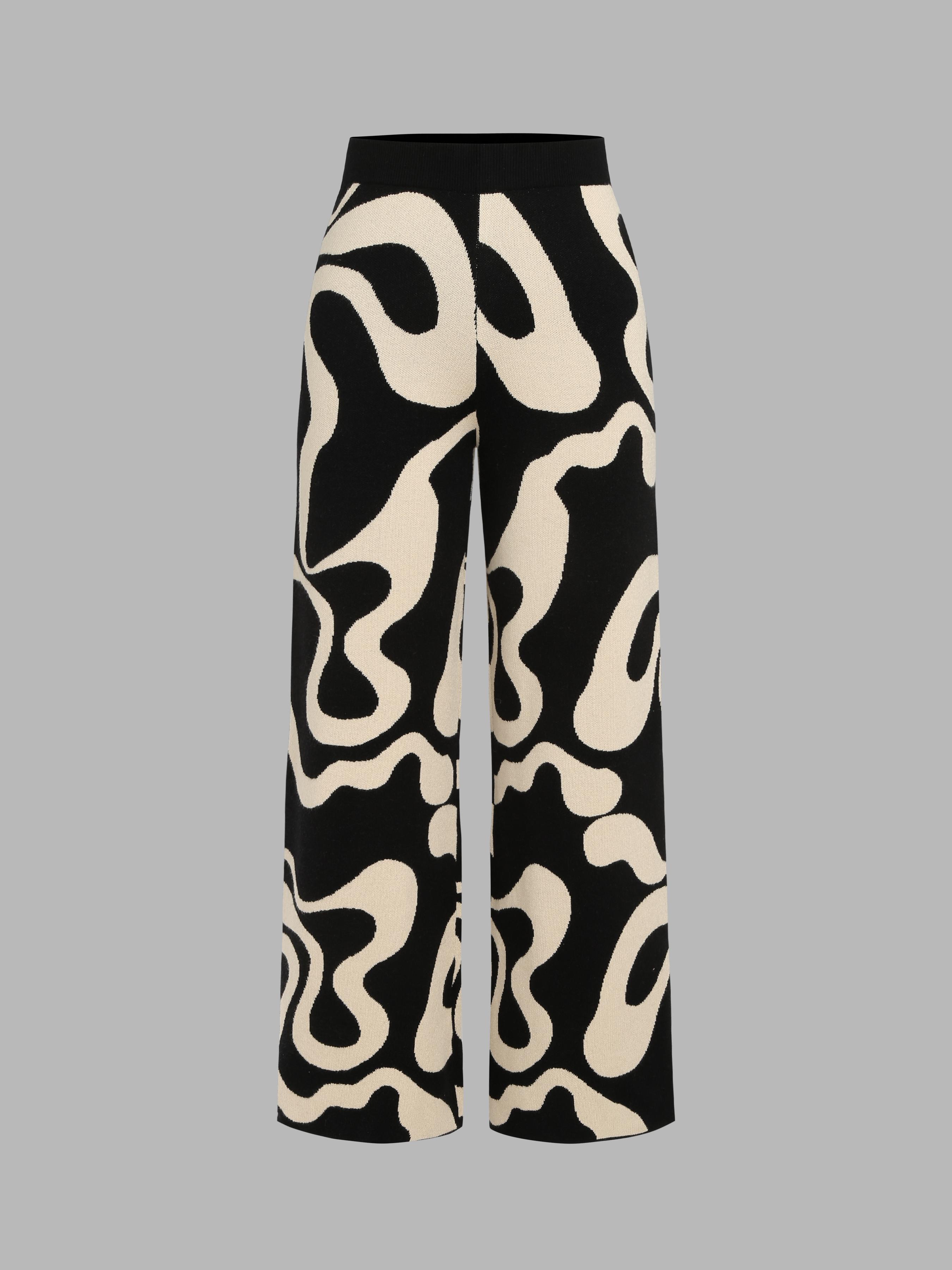 Everyday Illusion Psychedelic Swirl Knit Trousers by CIDER