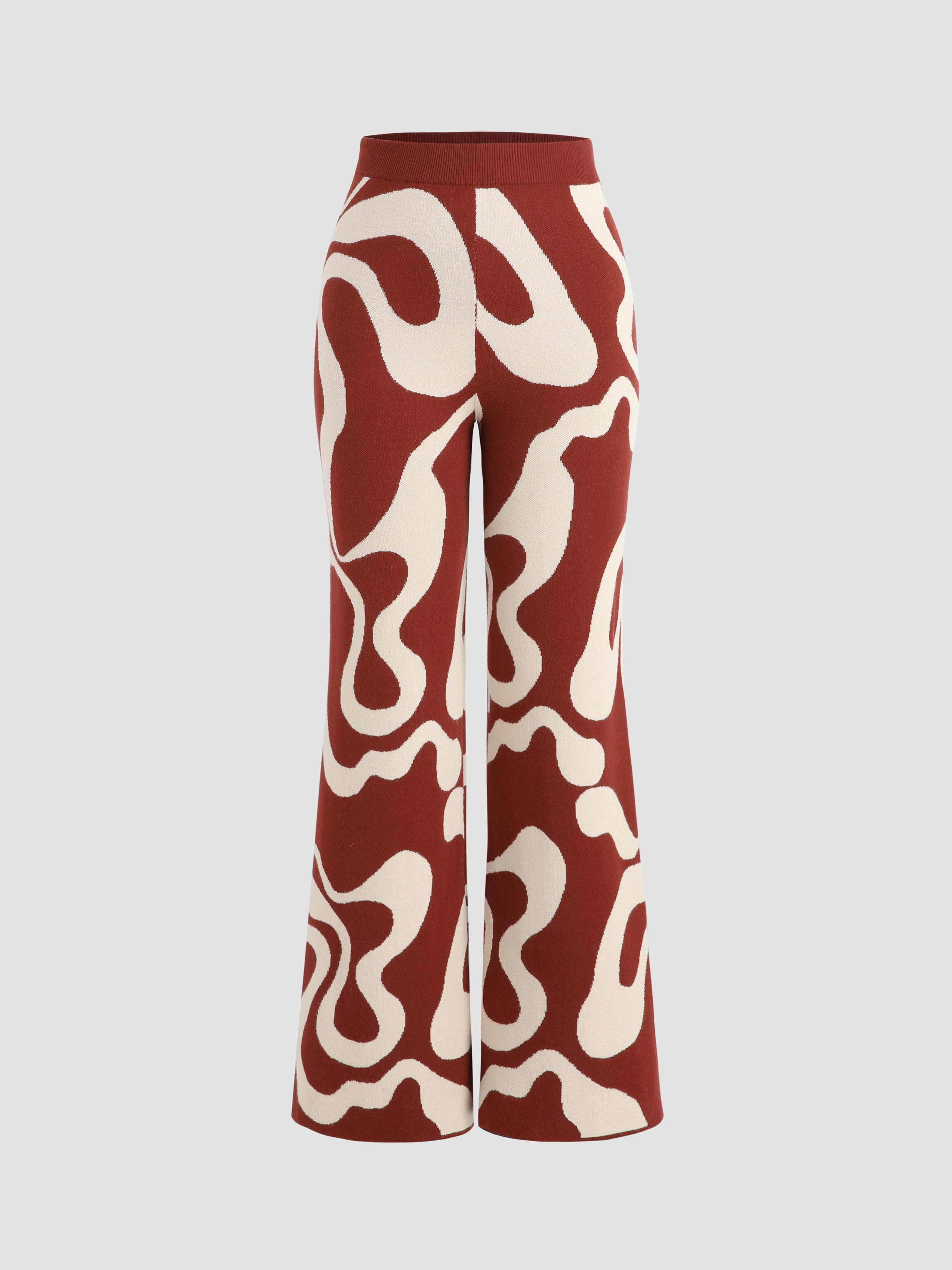 Everyday Illusion Psychedelic Swirl Knit Trousers by CIDER