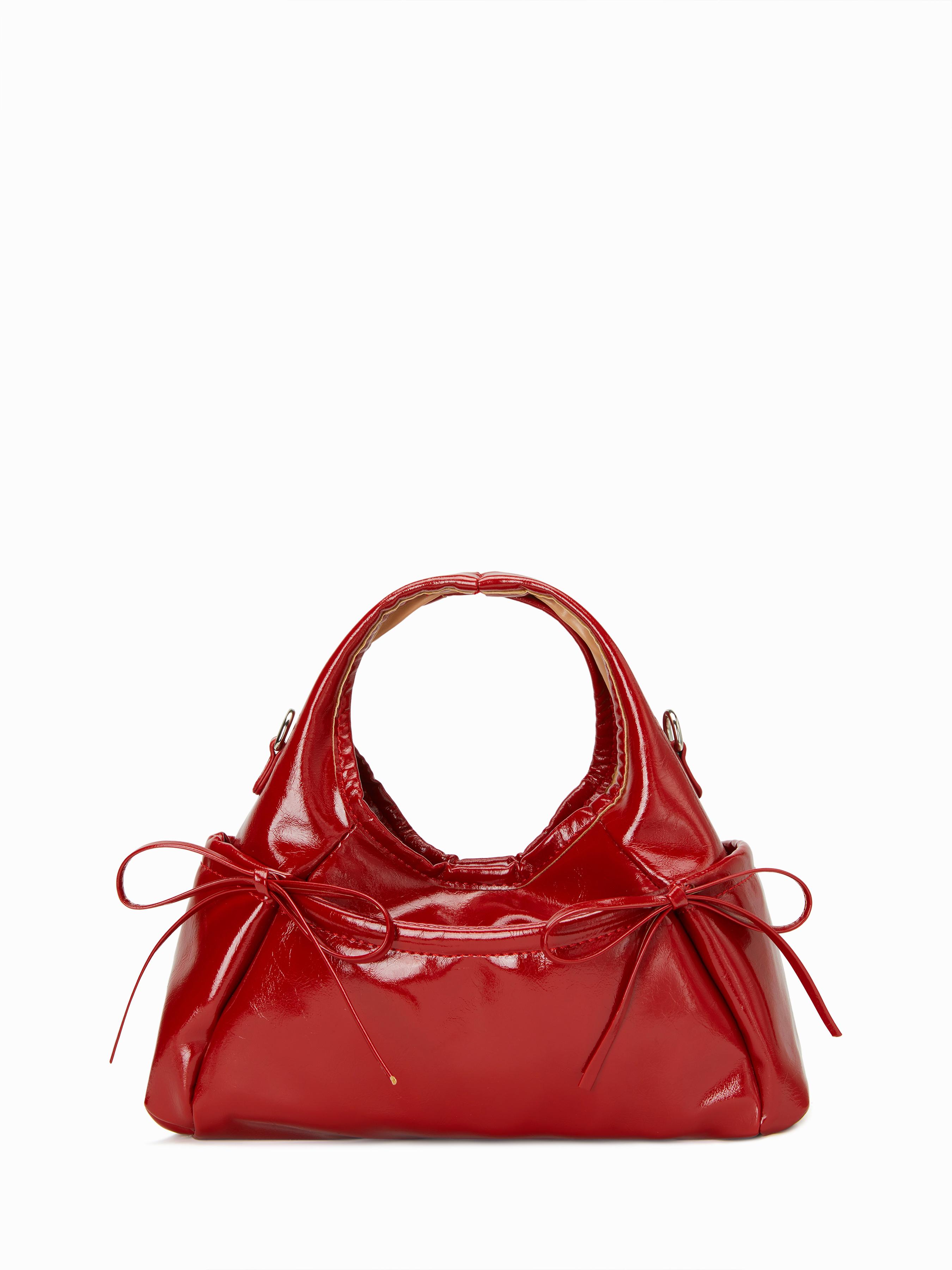 FAUX LEATHER BOWKNOT HANDBAG & CROSSBODY BAG by CIDER