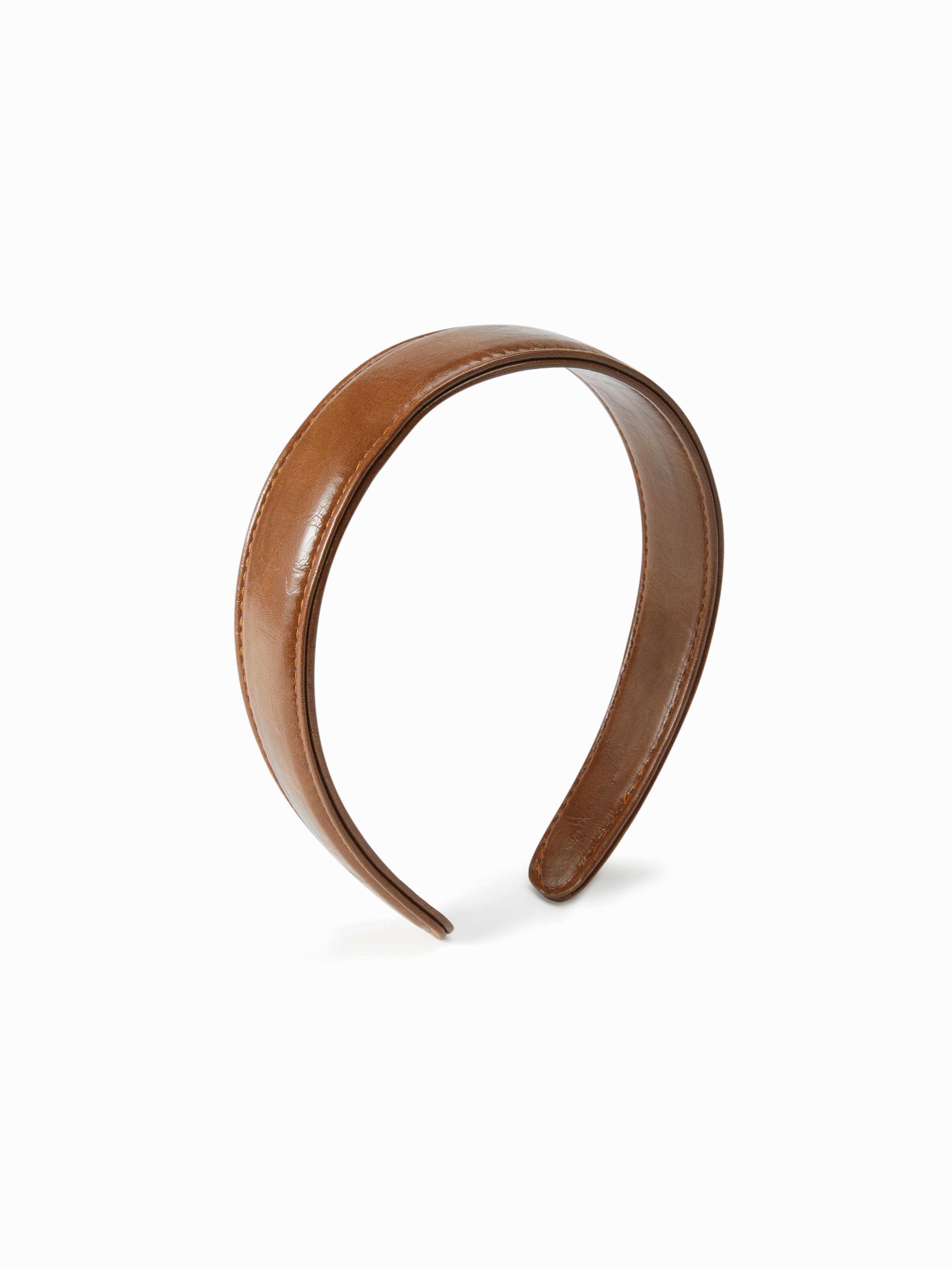 FAUX PATENT LEATHER HEADBAND by CIDER