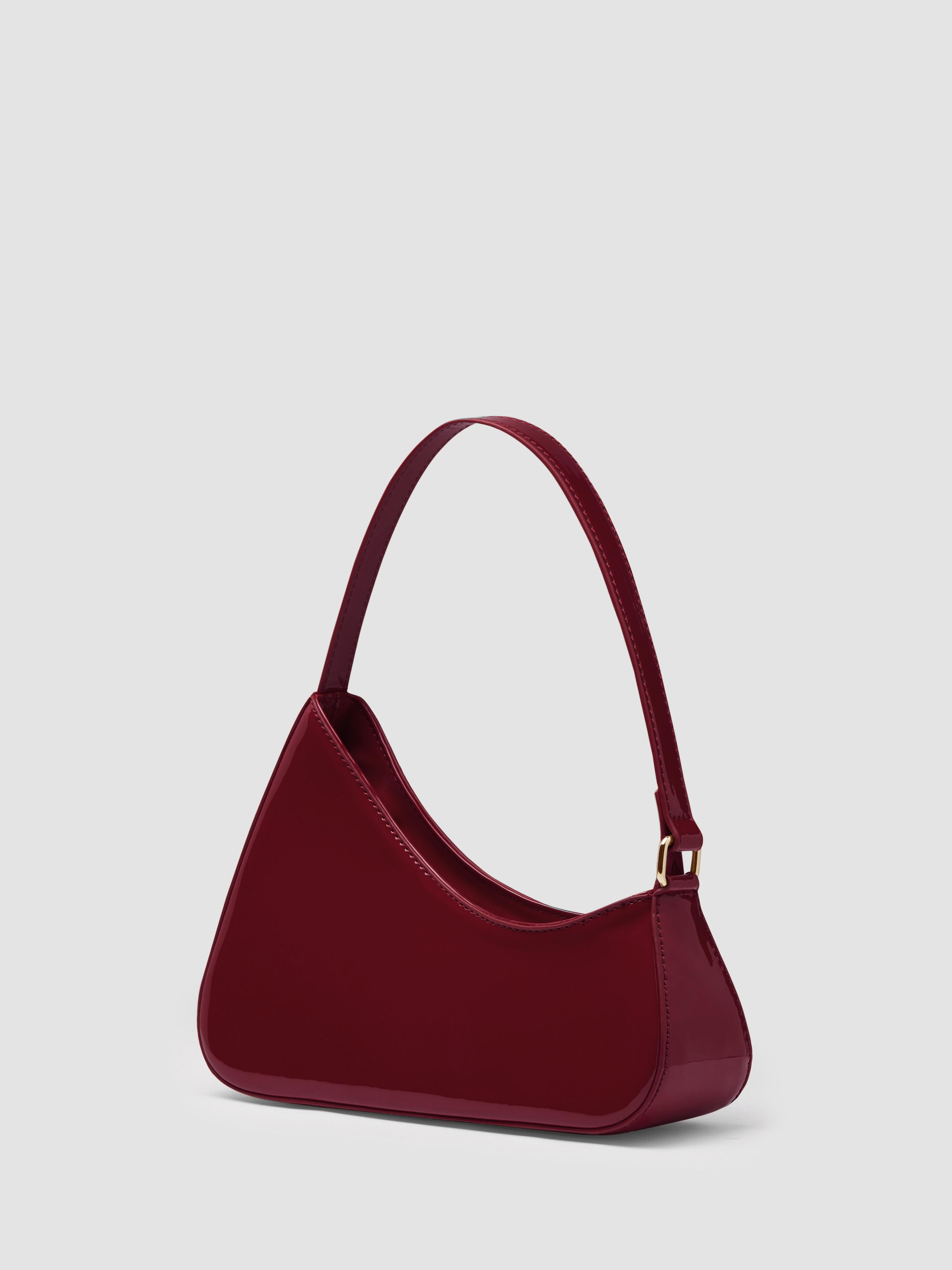 FAUX PATENT LEATHER SHOULDER BAG by CIDER