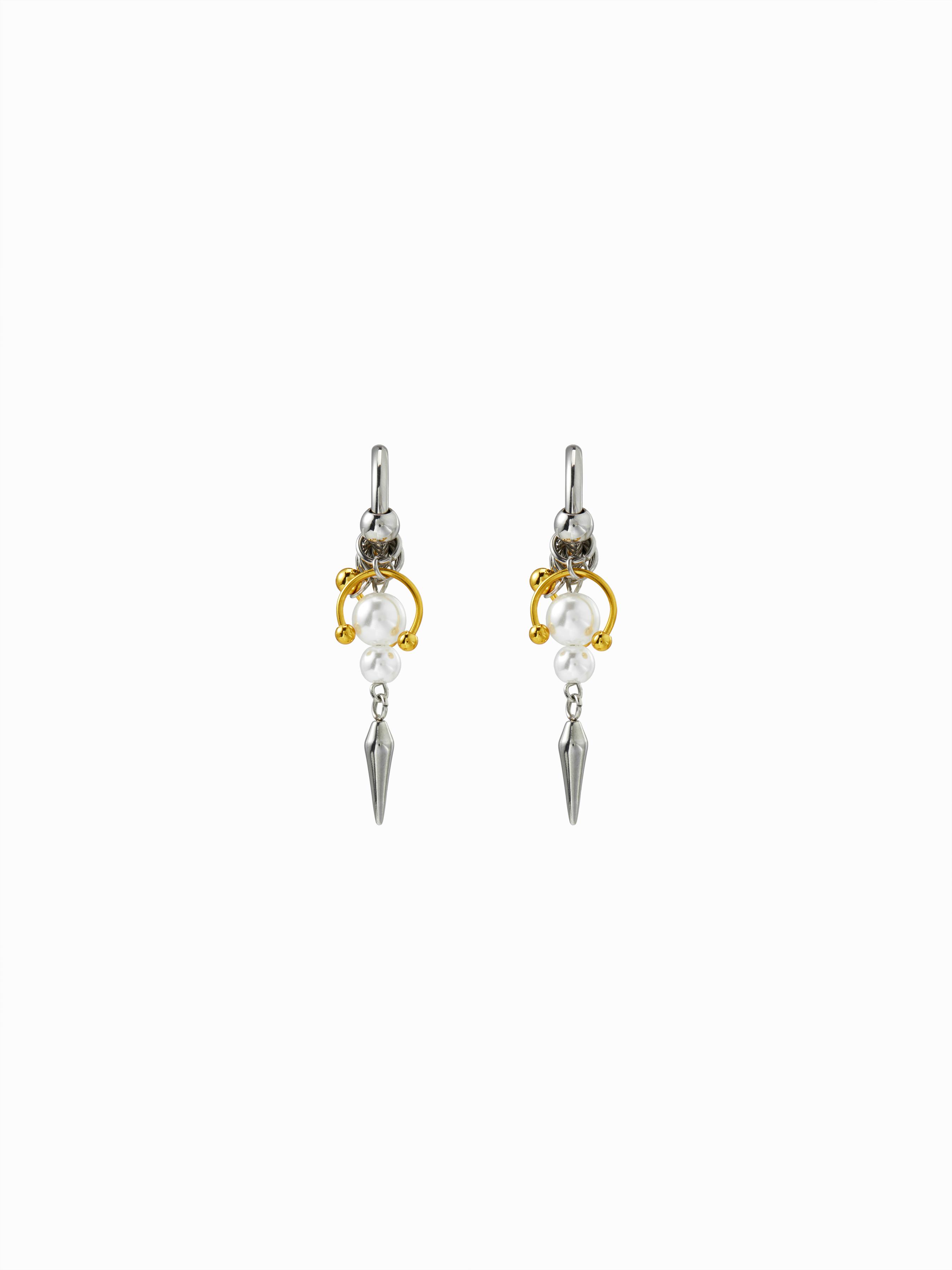 FAUX PEARL & CONE DROP EARRINGS by CIDER