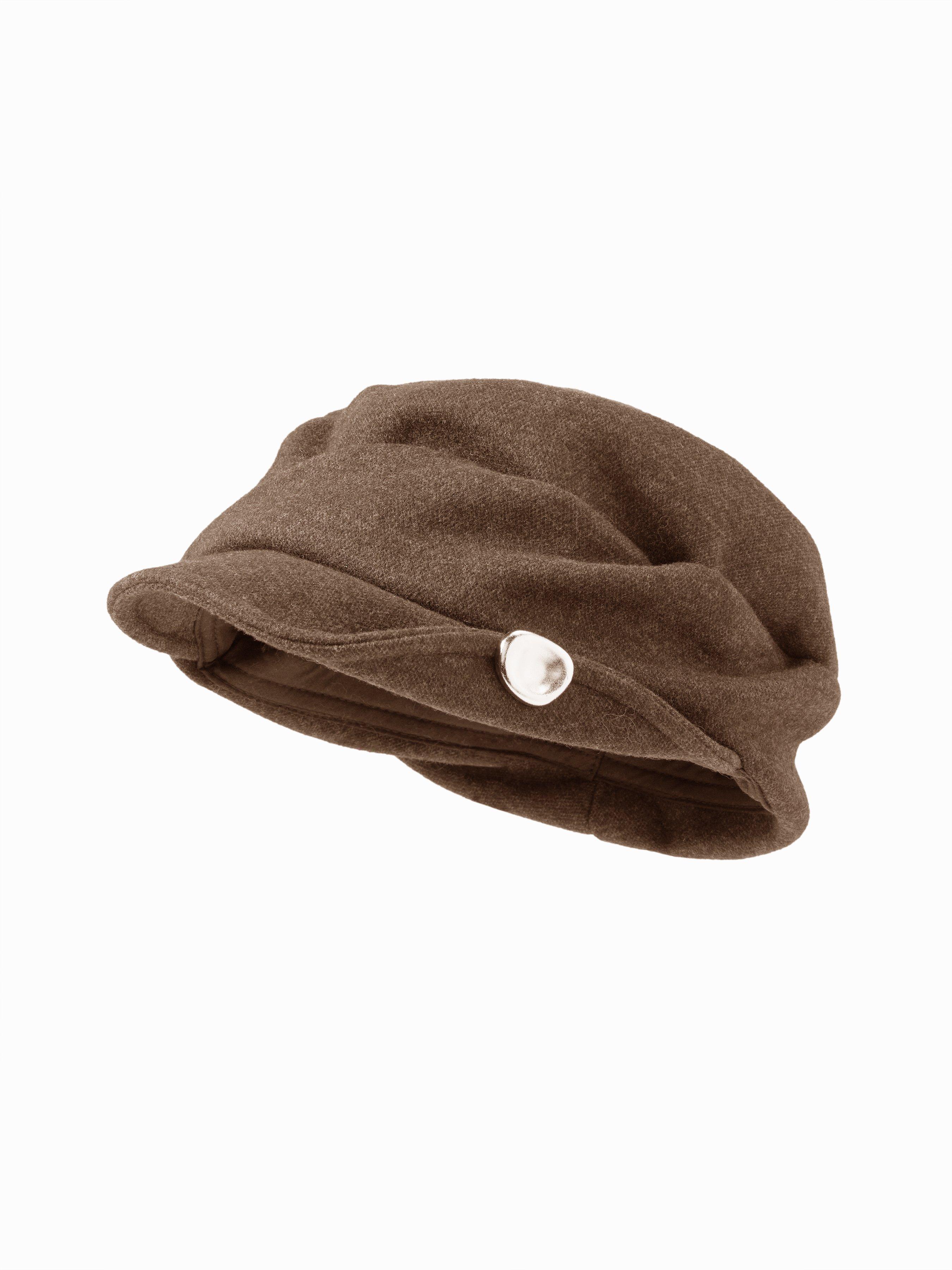 FAUX SUEDE PLEATED BERET HAT by CIDER