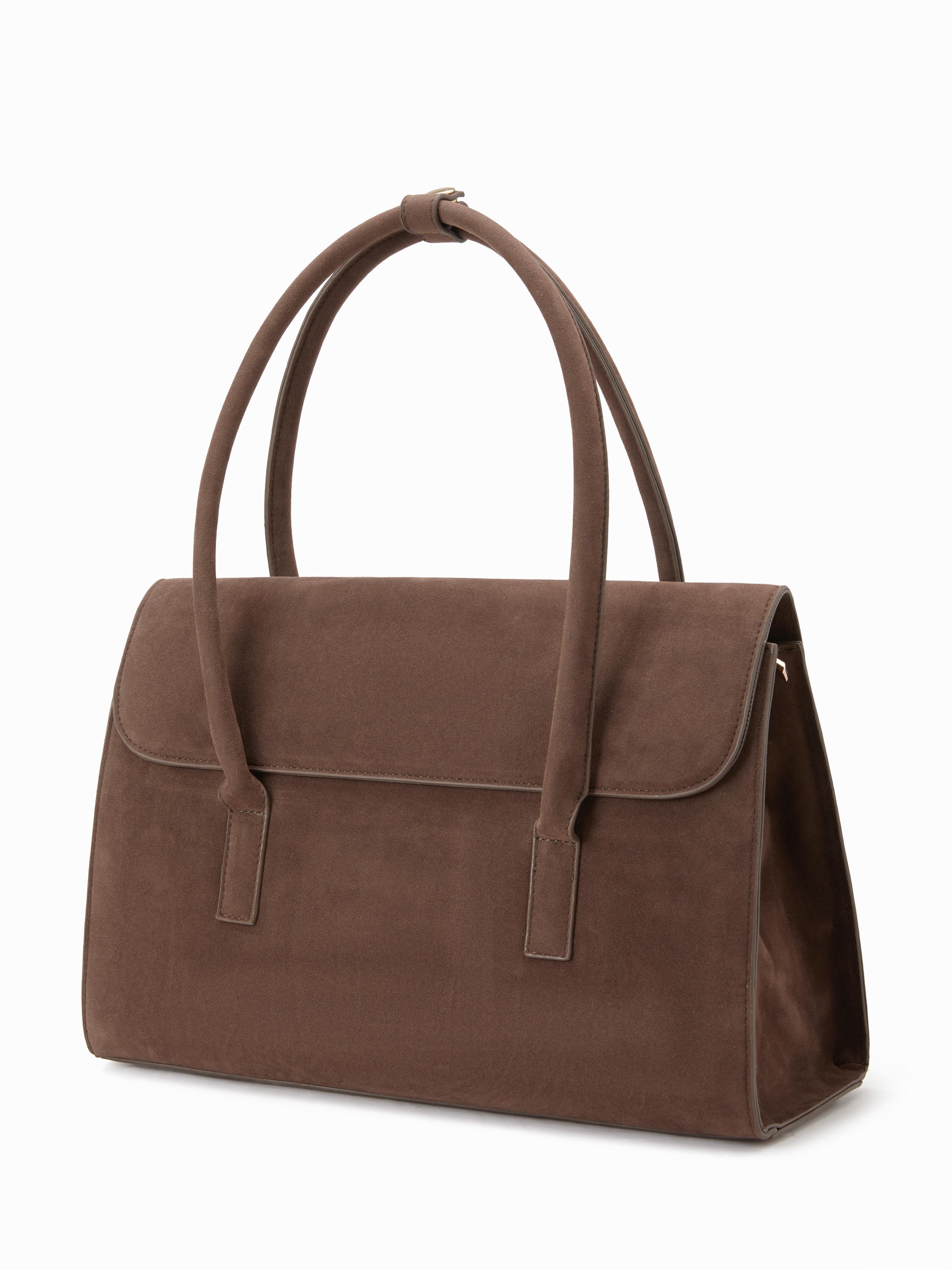 FAUX SUEDE SHOULDER BAG by CIDER