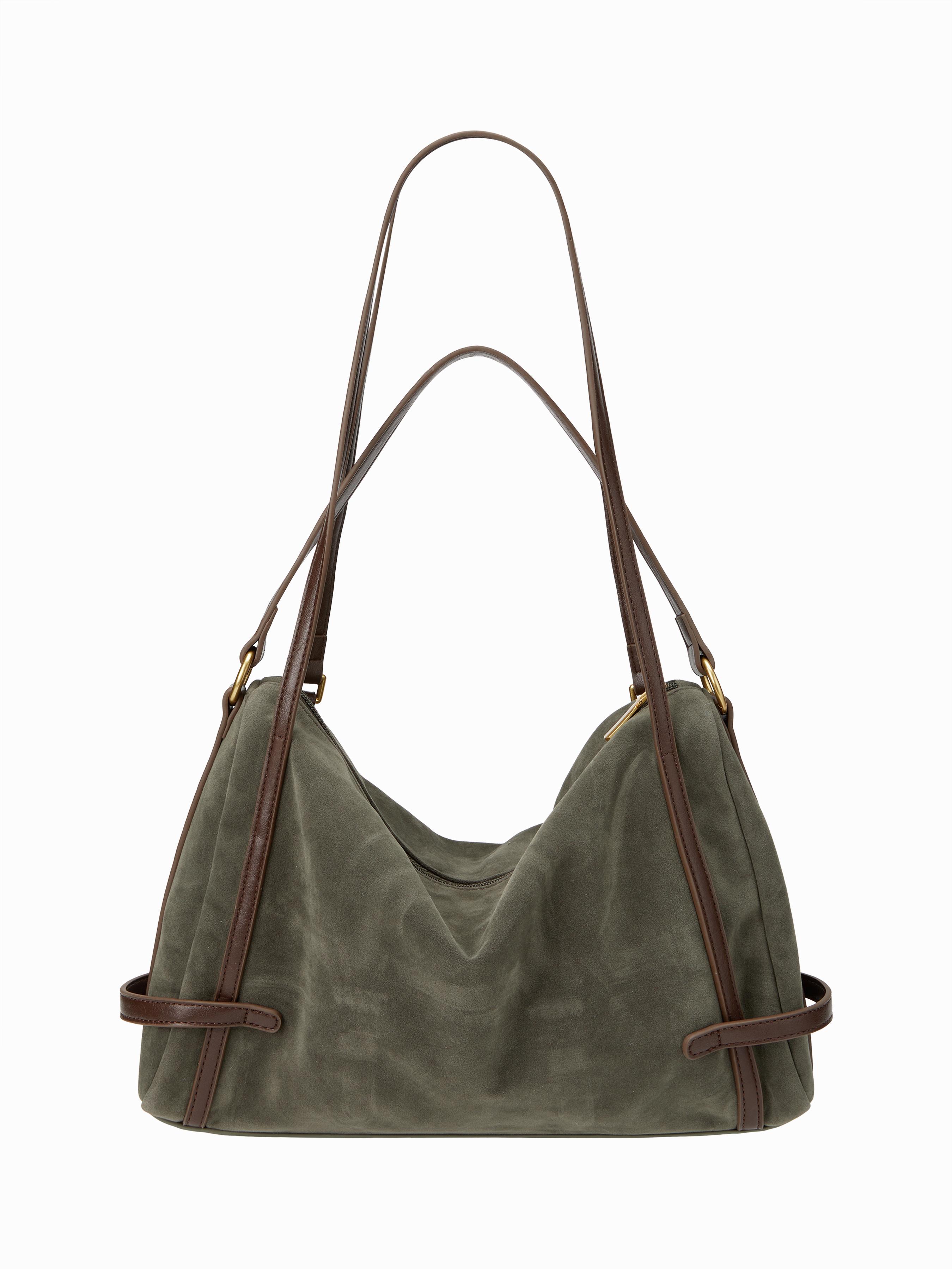 FAUX SUEDE SHOULDER BAG by CIDER