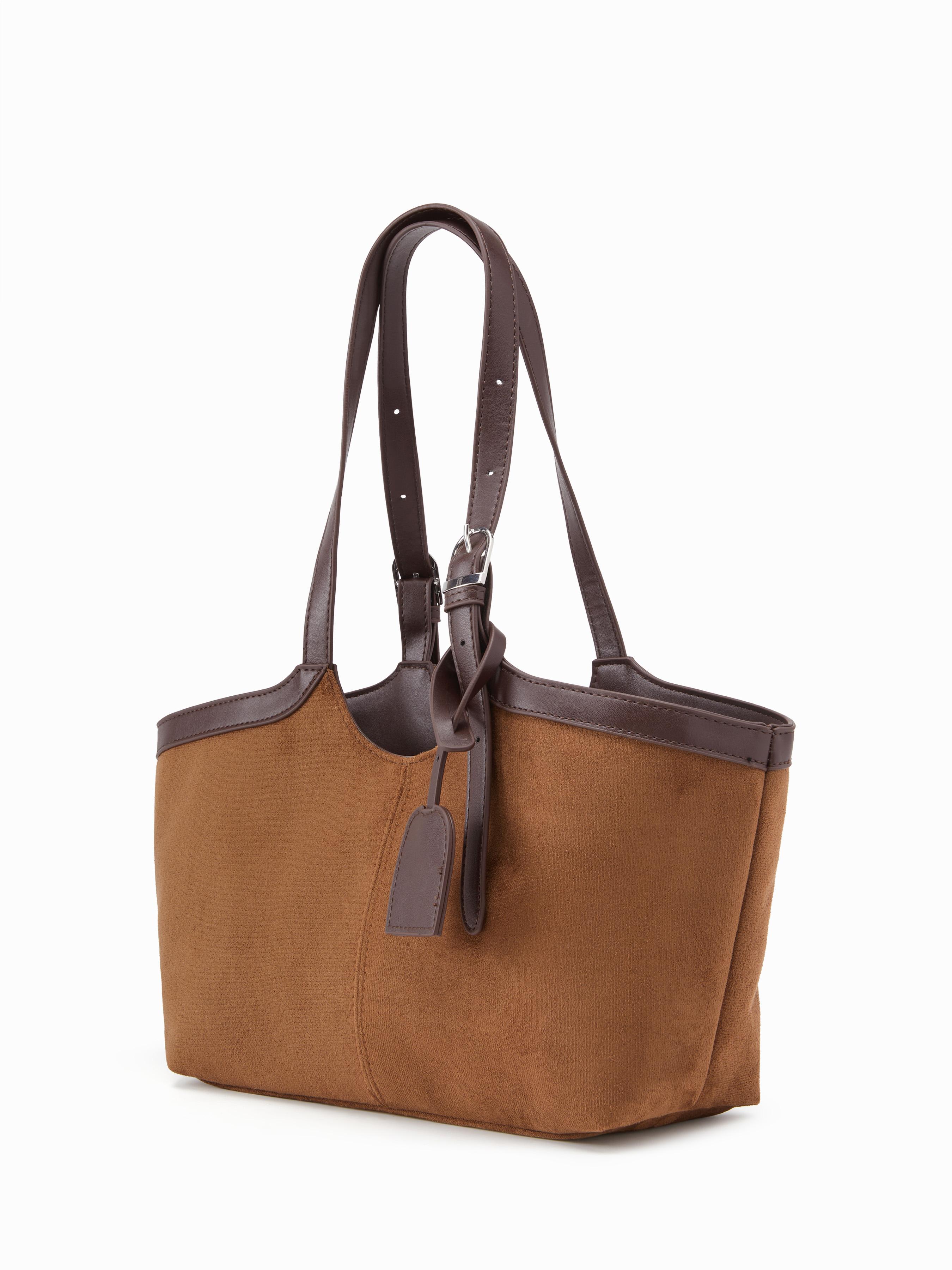 FAUX SUEDE TOTE BAG by CIDER